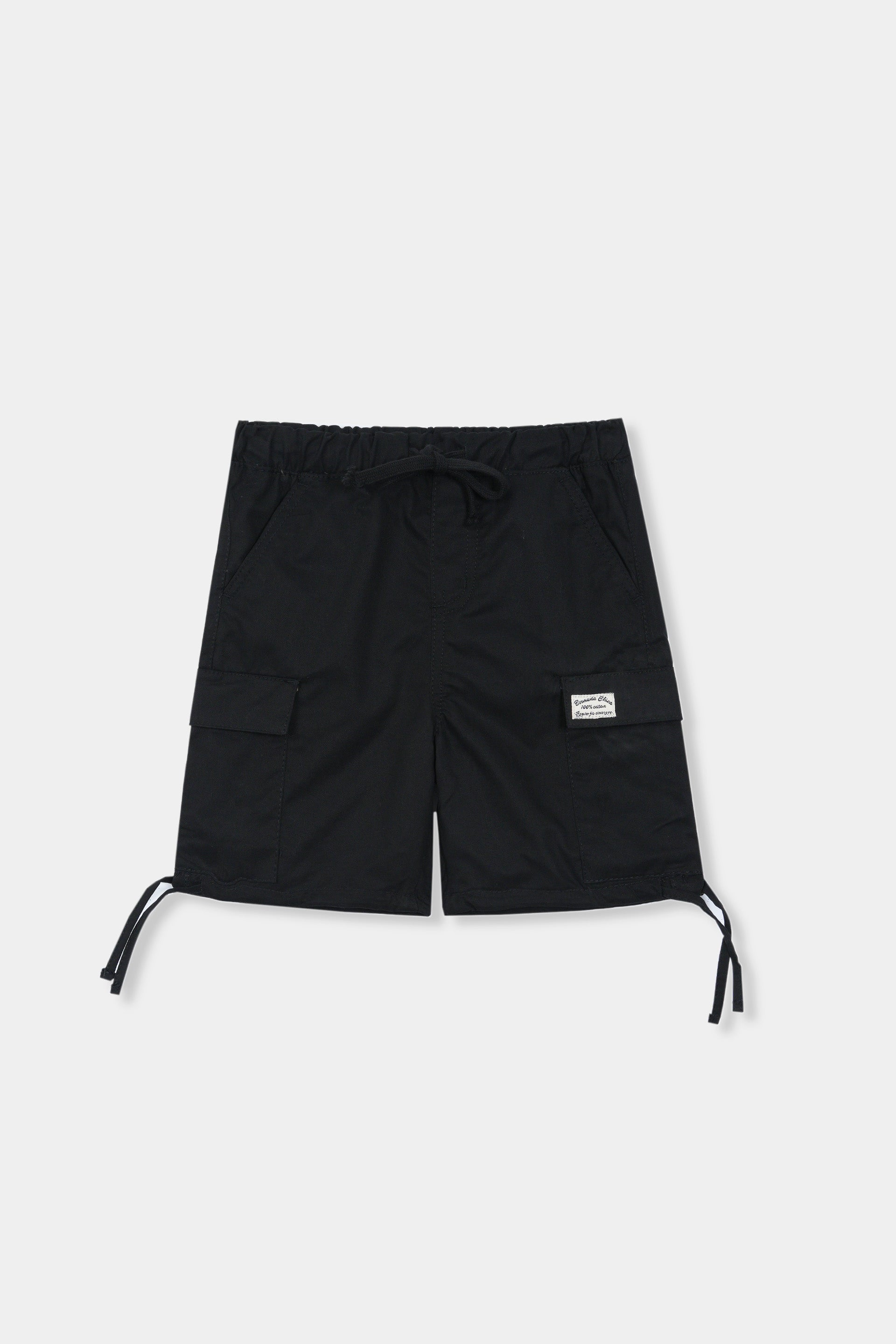 Boys Shorts Cotton Stretch Fabric Colour Black