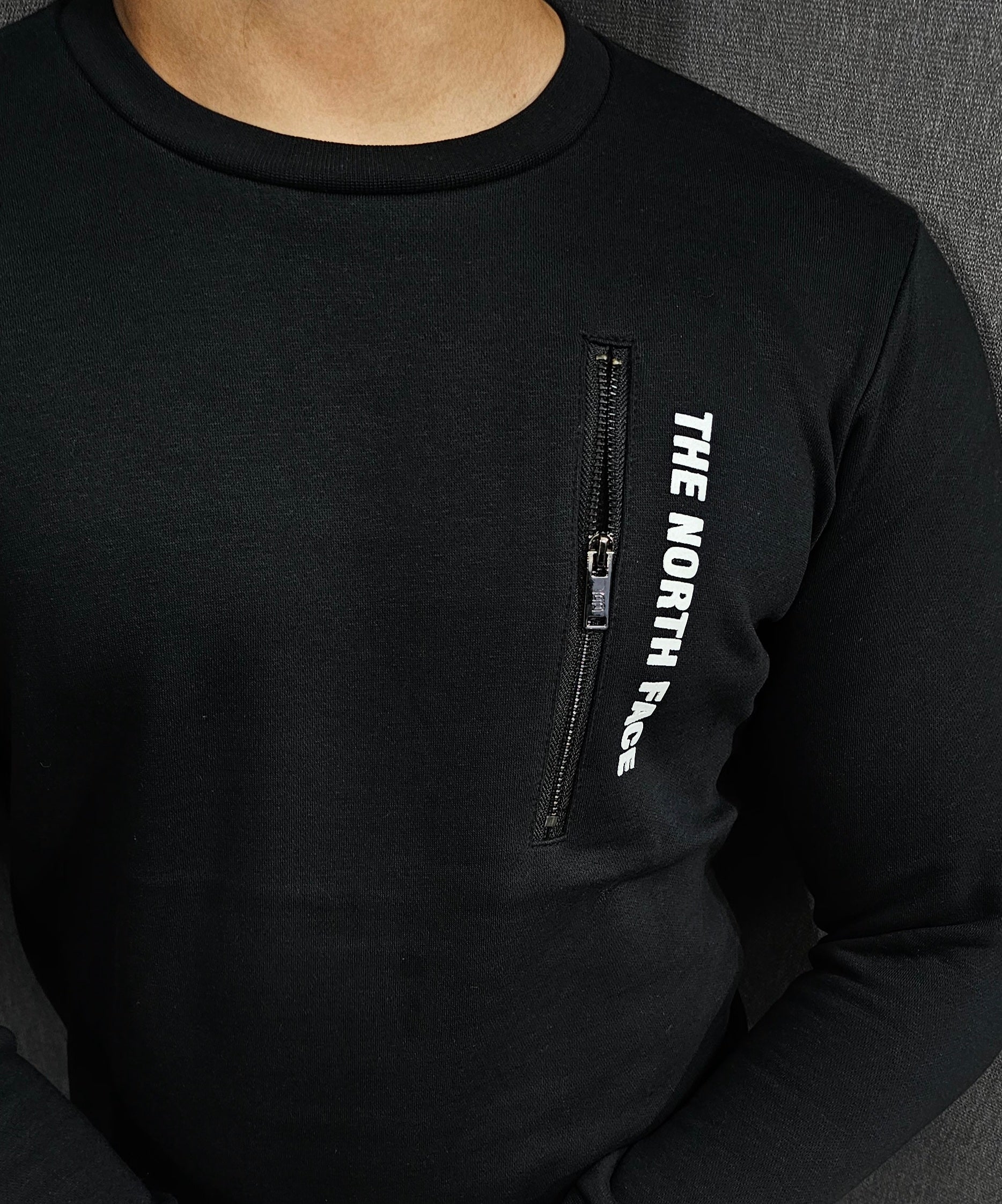 Black Men's Premium Sweatshirts Cotton Fleece Fabric