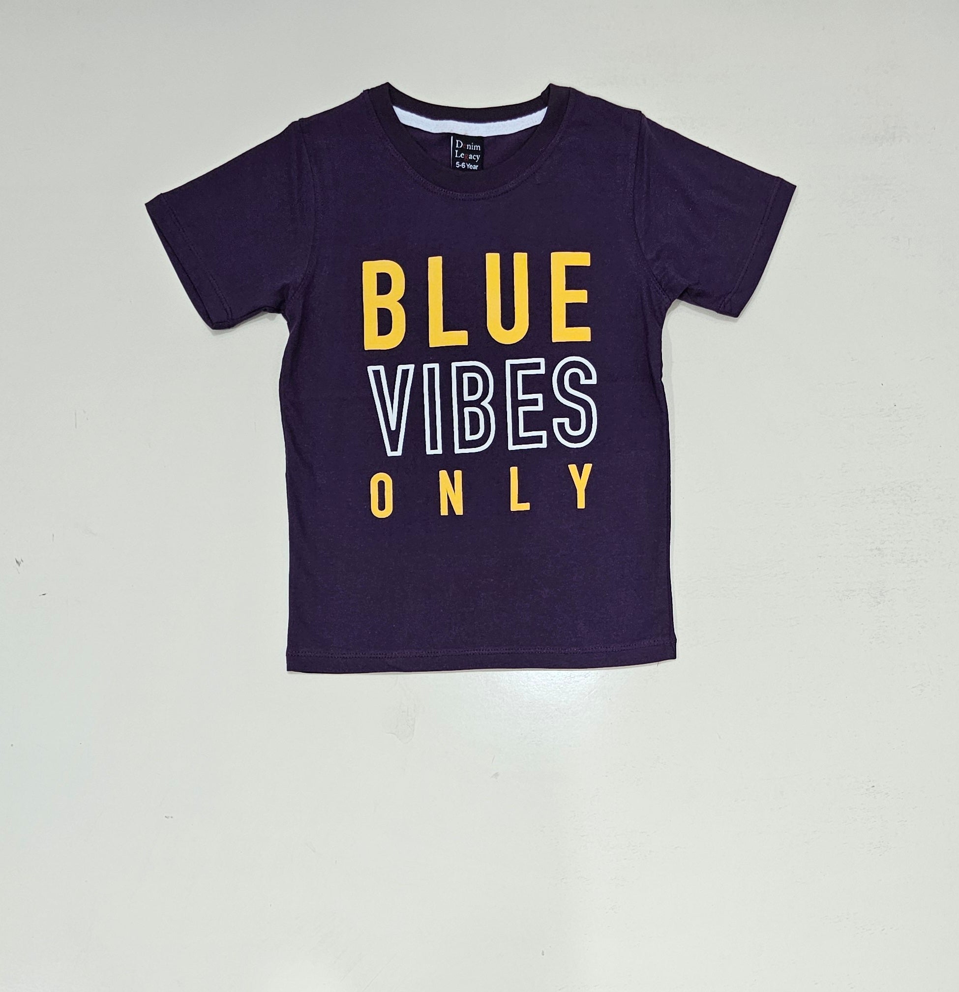Blue Vibes Boys T-shirts Half sleeves in Cotton Jersey Fabric. Dark  Purple