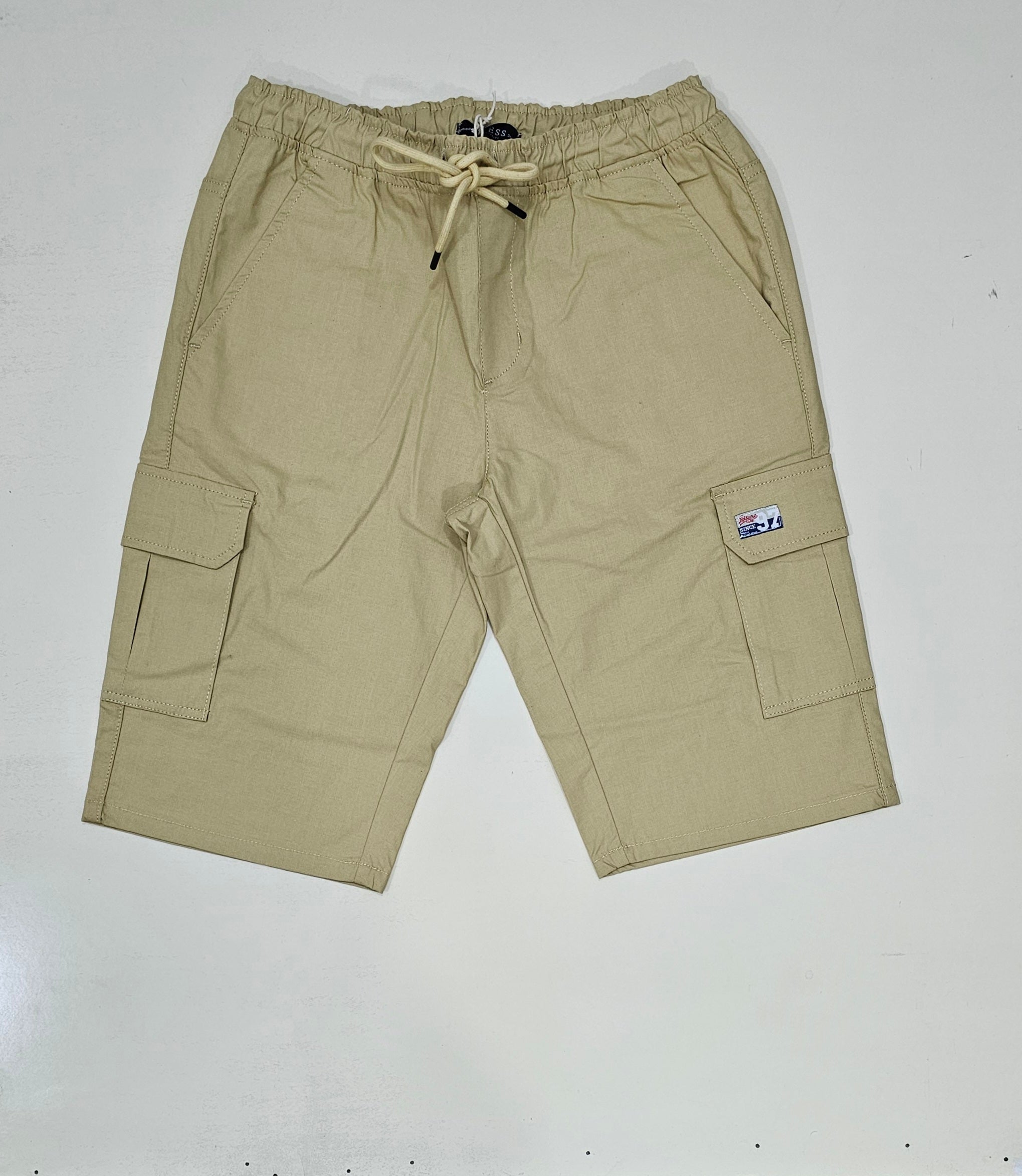 GUS. Mens Cotton 6 pocket Shorts. Khakhi
