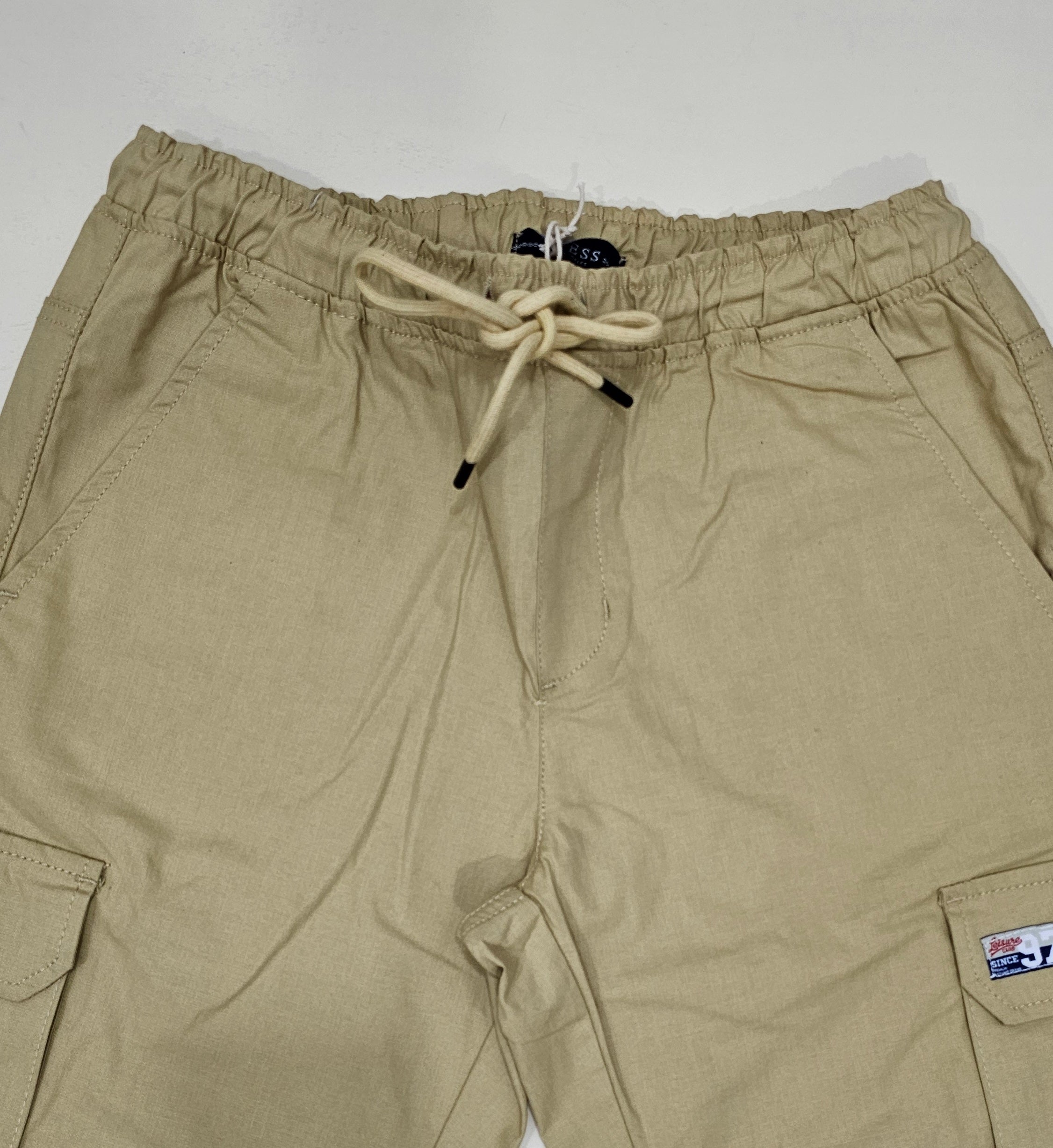 GUS. Mens Cotton 6 pocket Shorts. Khakhi