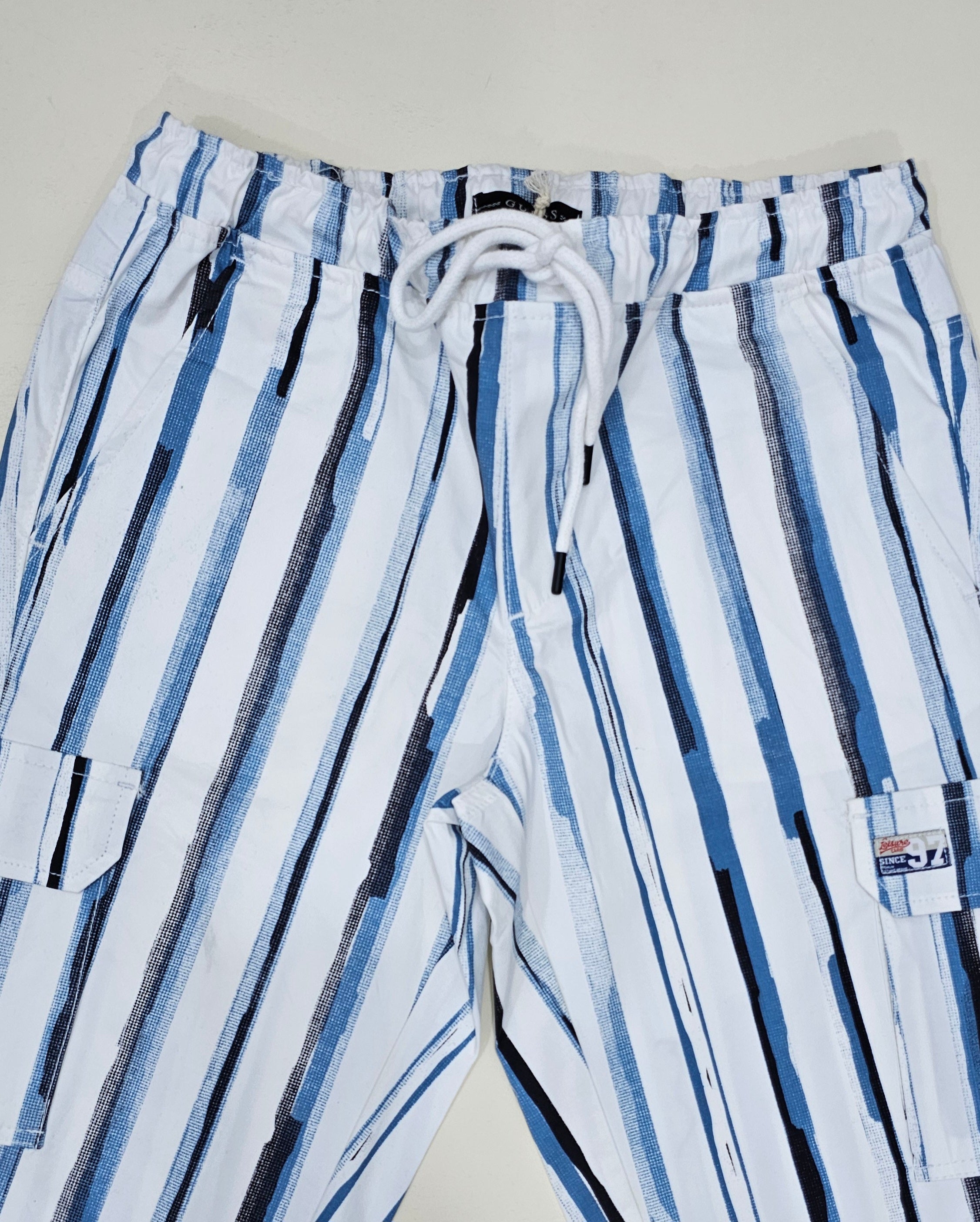 GUS. Mens Cotton 6 pocket Shorts. Tropical Blue