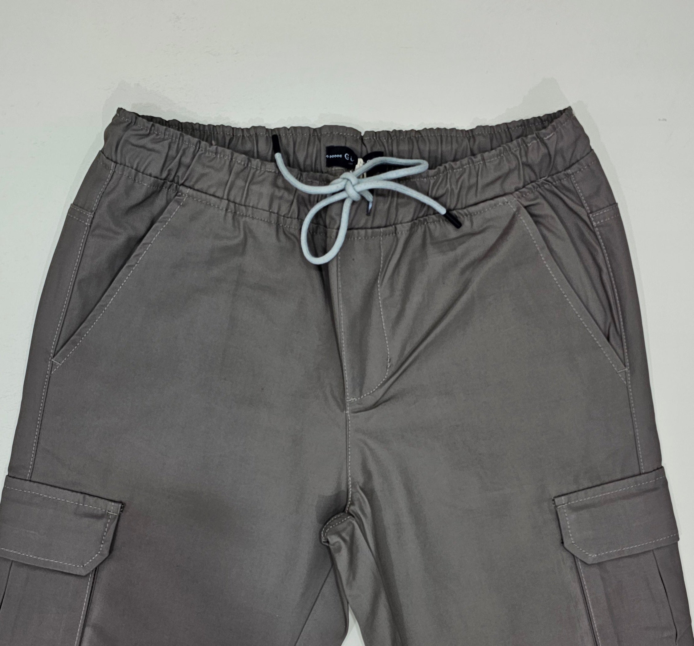 GUS. Mens Cotton 6 pocket Shorts. Mouse Grey