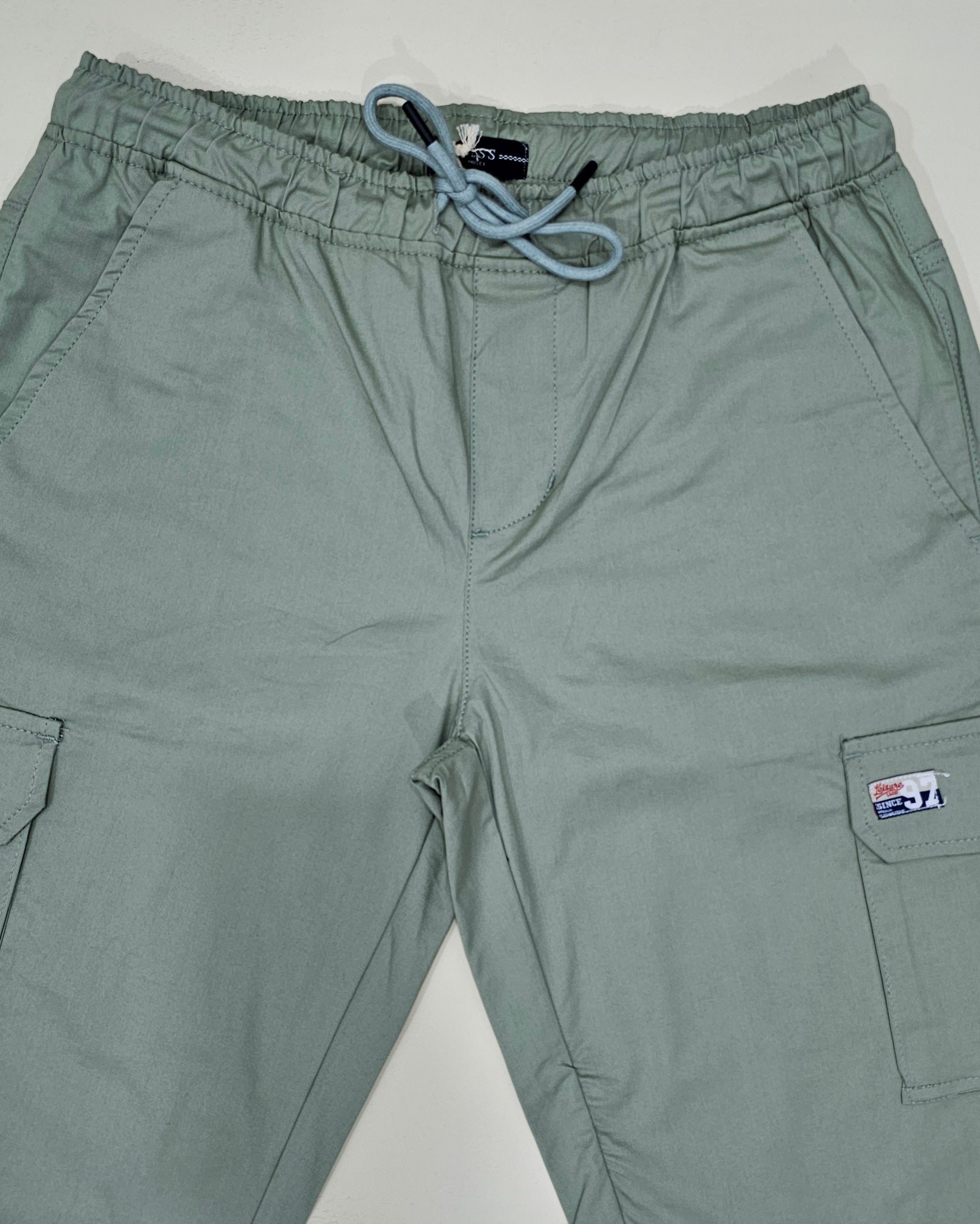GUS. Mens Cotton 6 pocket Shorts. Light Green