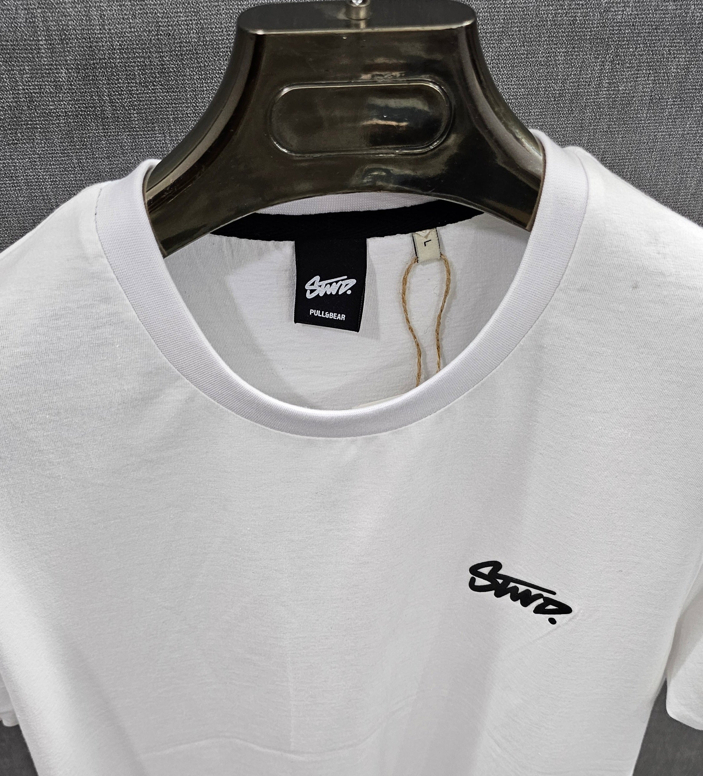 Stwd. Mens stretch Cotton Jersey Tshirts. White