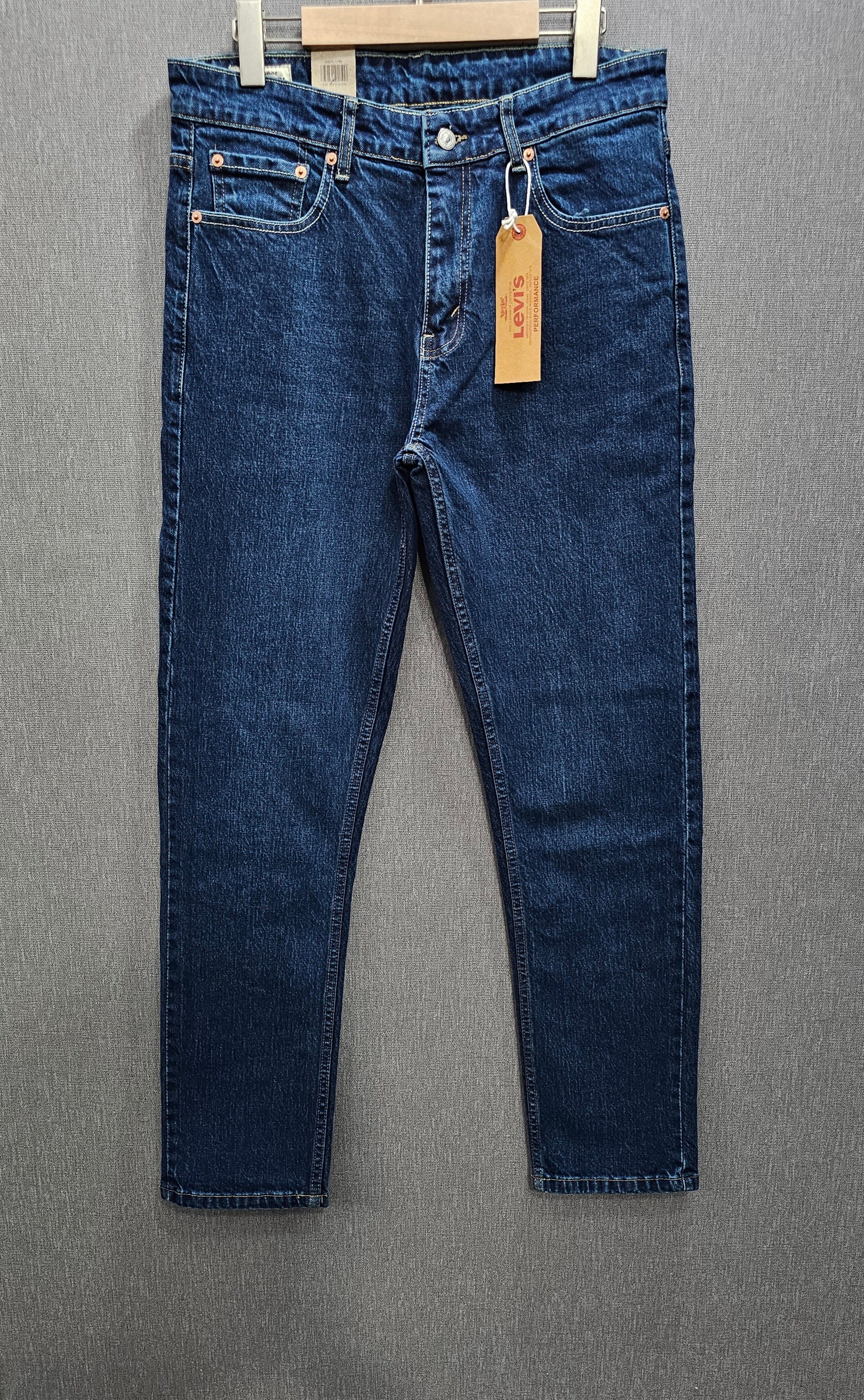 Mens Regular Fit Jeans, soft comfortable Stretch Denim Fabric, Dark Blue colour.