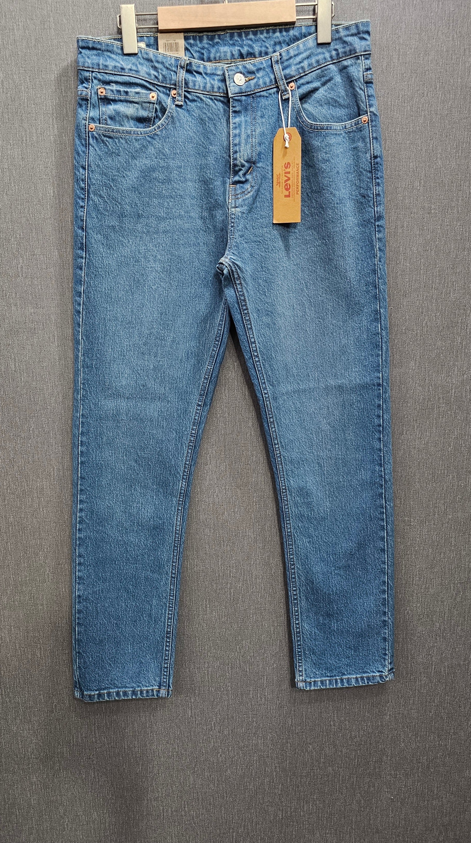 Mens Regular Fit Jeans, soft comfortable Stretch Denim Fabric, Light Tinted Blue colour.