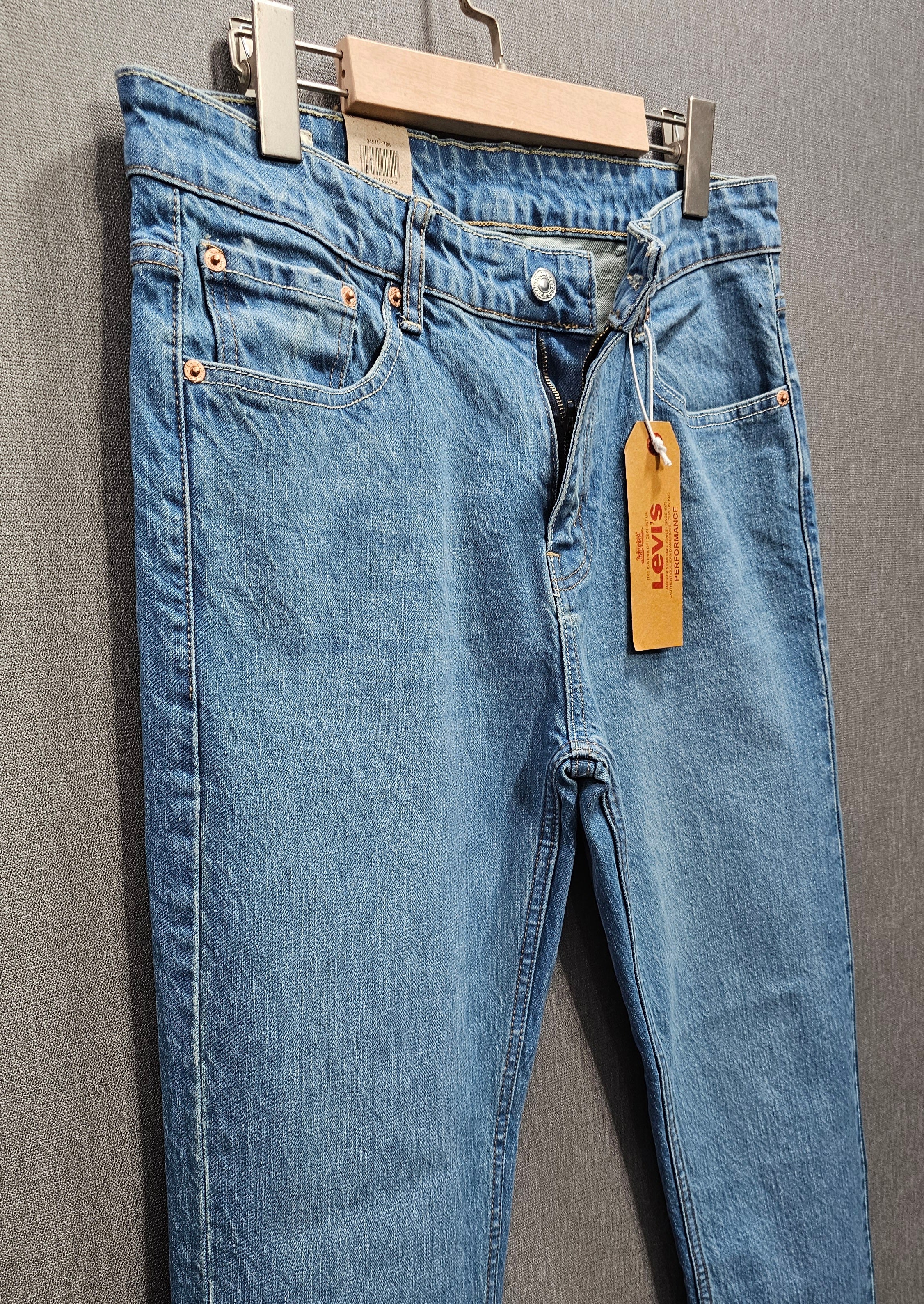 Mens Regular Fit Jeans, soft comfortable Stretch Denim Fabric, Light Tinted Blue colour.