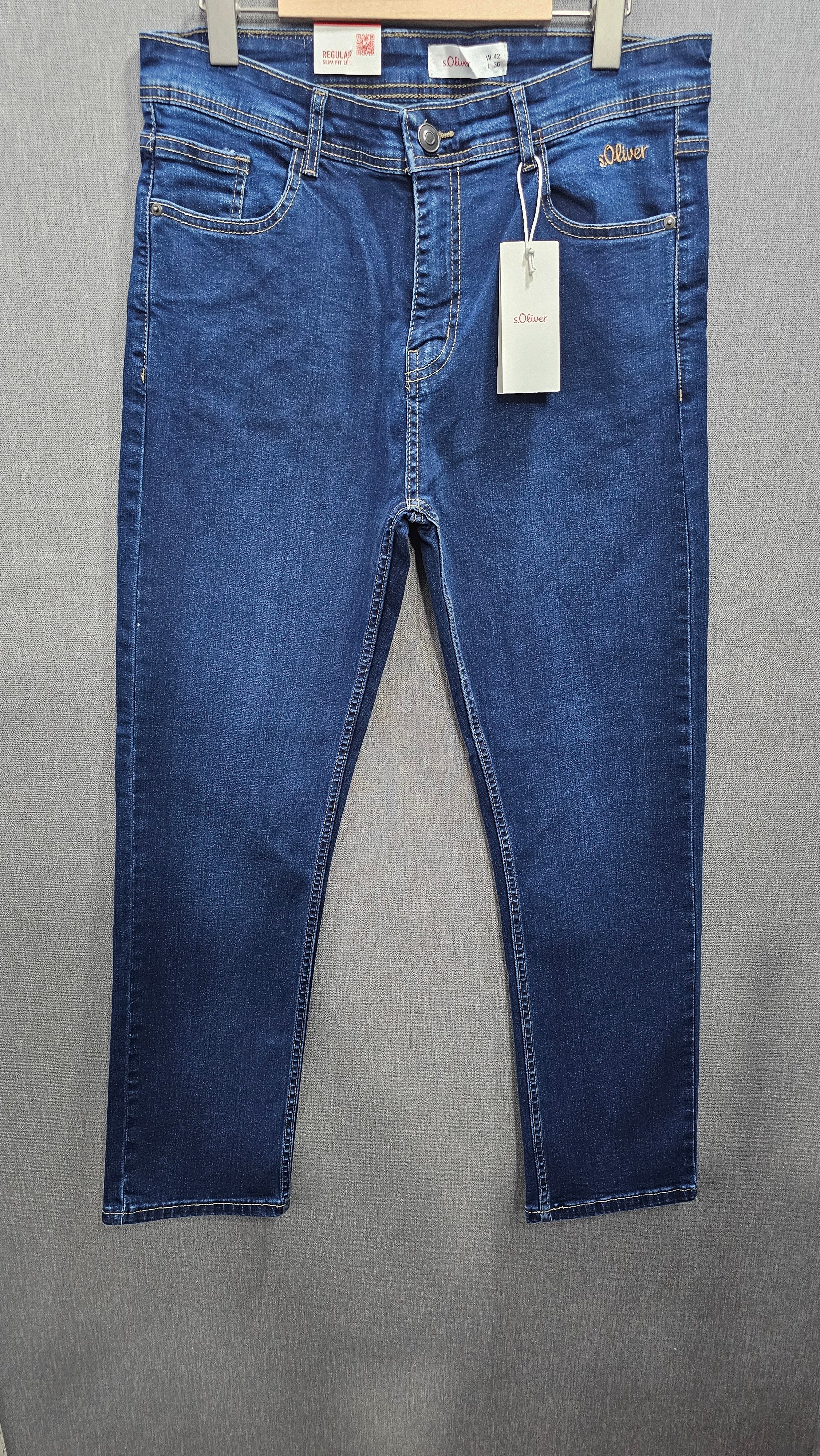 SO- Mens Regular Fit Jeans, soft comfortable Stretch Denim Fabric, Blue Denim colour.