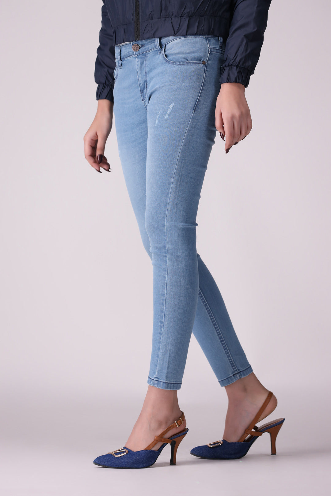 Light Blue Ripped super stretch Ladies Jeans