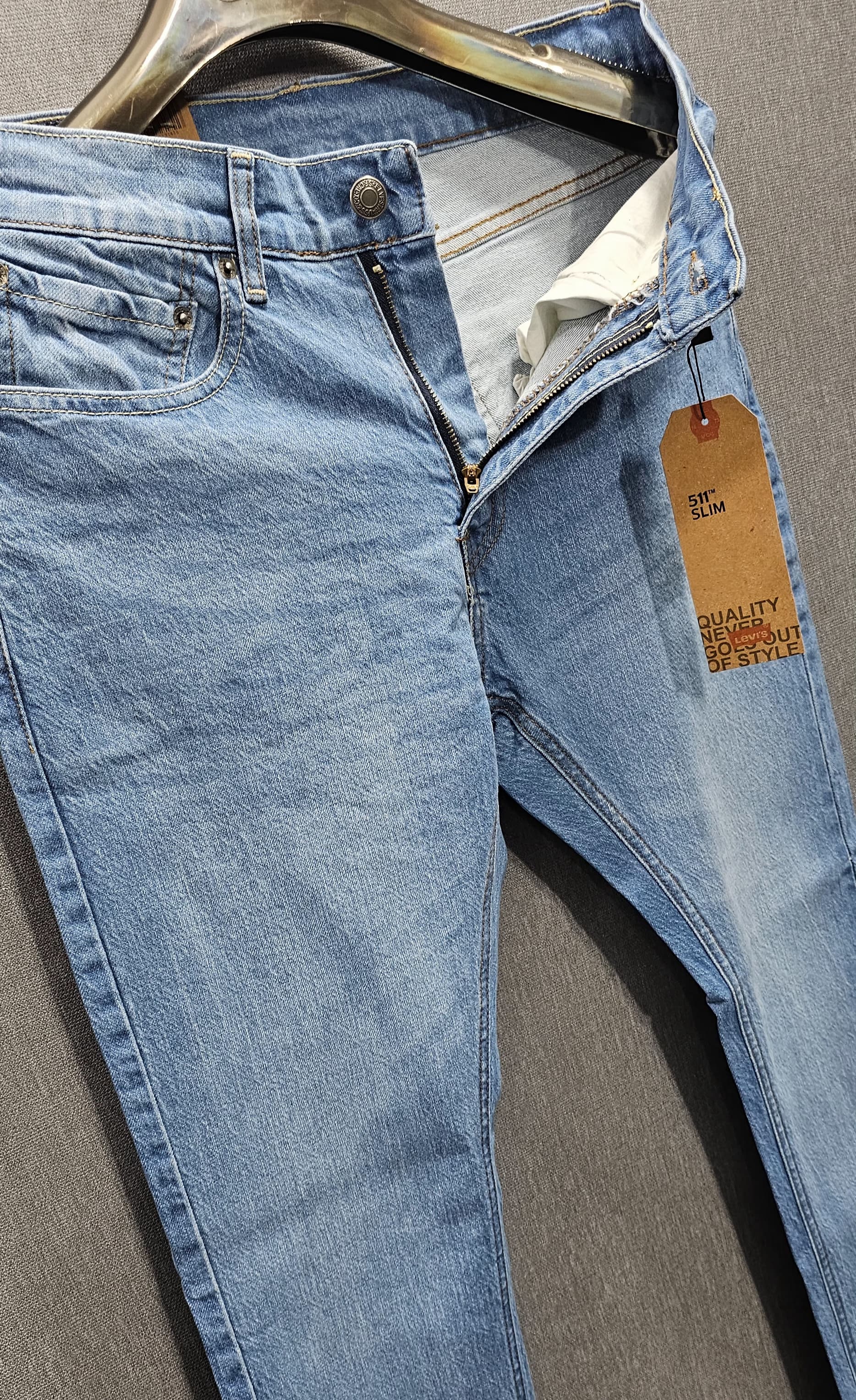 Sky Bluee Regular Fit Jeans, stretch comfortable fabric