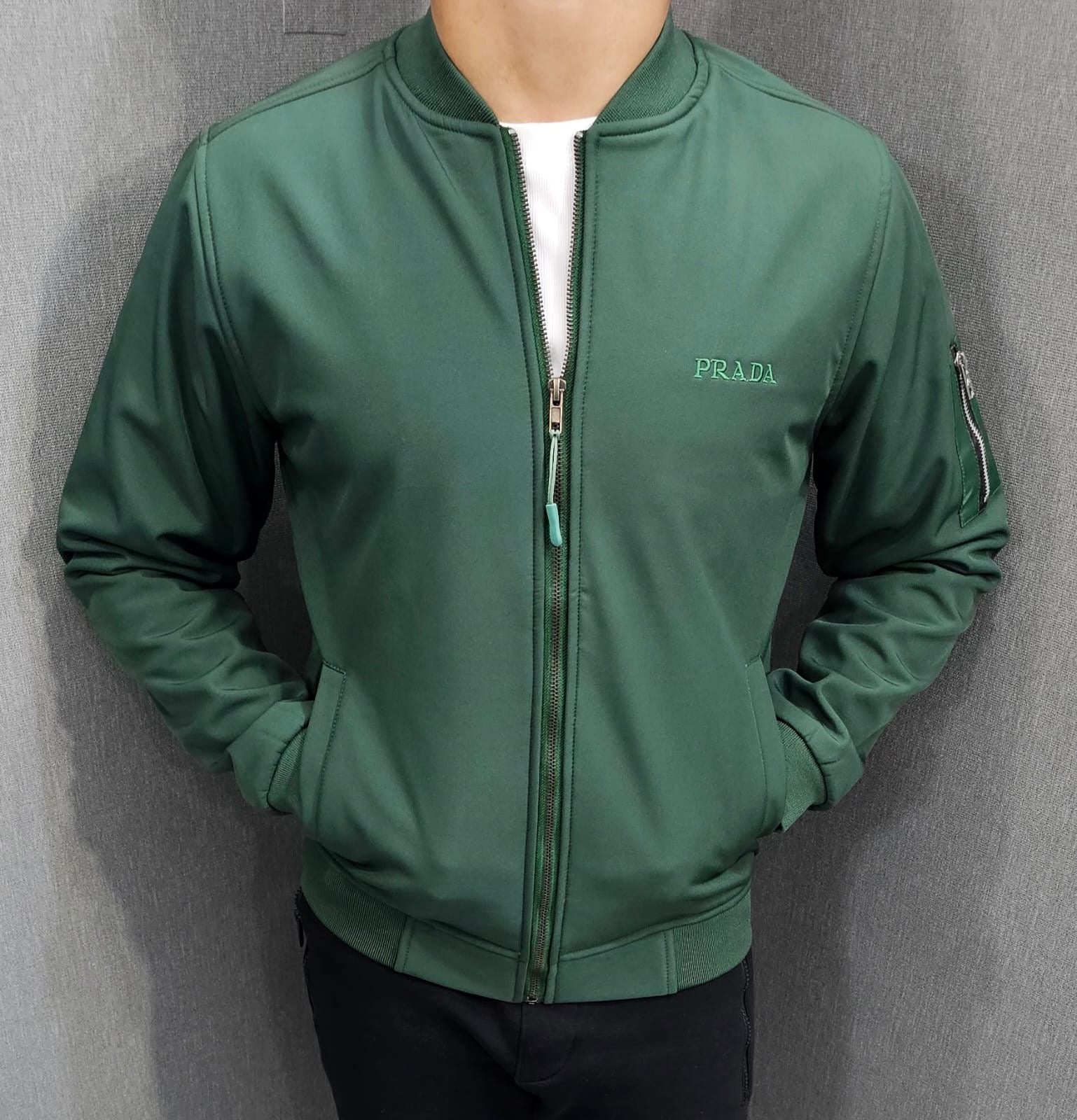 Olive Green Mens Winter Jackets Wind breaker imported fabric