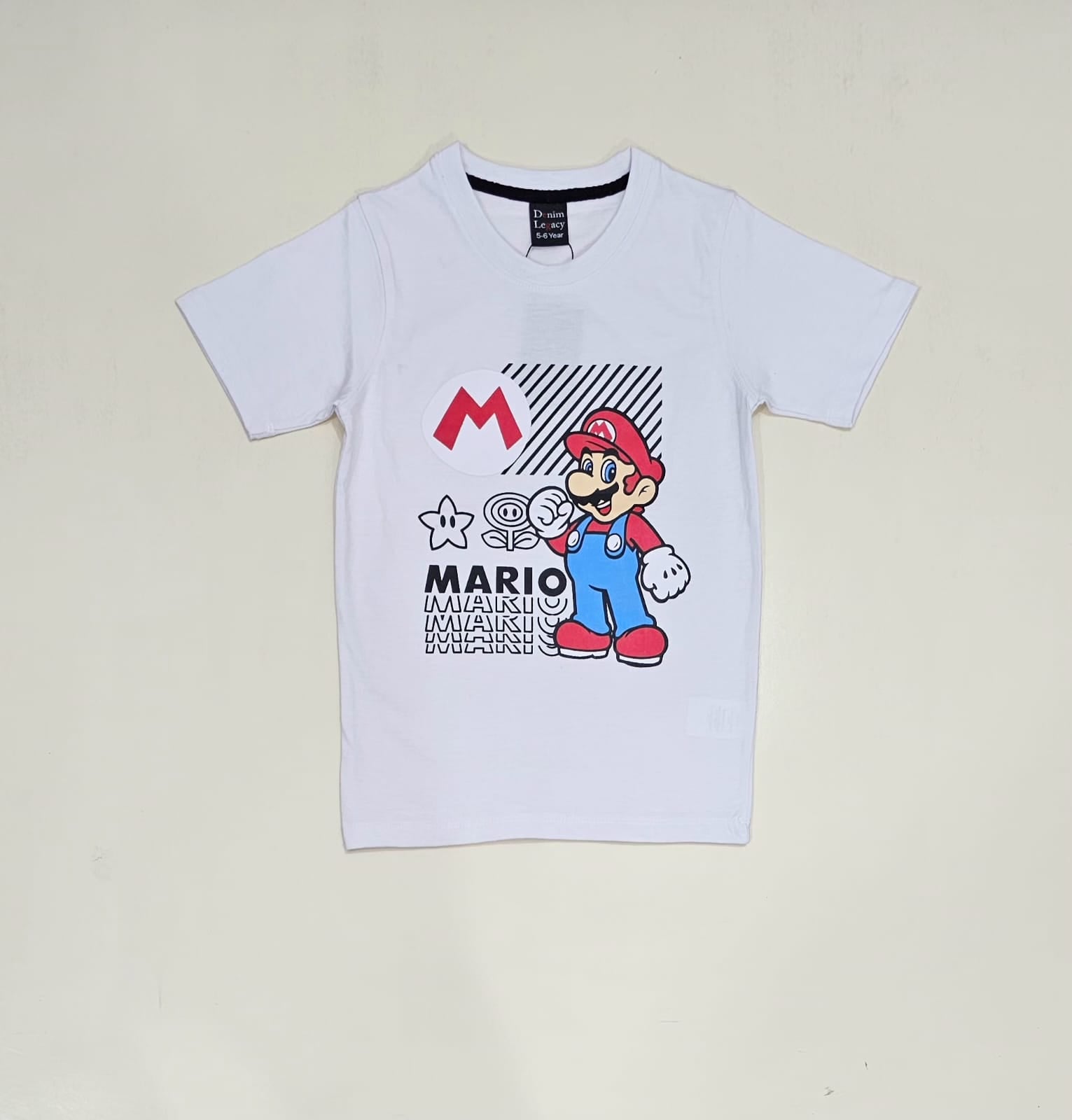 Boys Fashion T-shirts cotton jersey fabric perfect for summer White Mario
