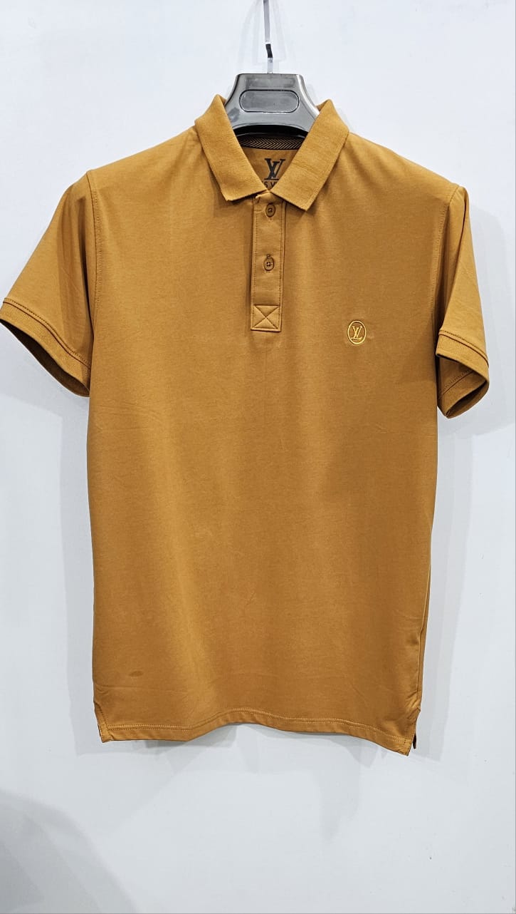 Polo Shirts For Men soft cotton lecra Jersey fabric.
