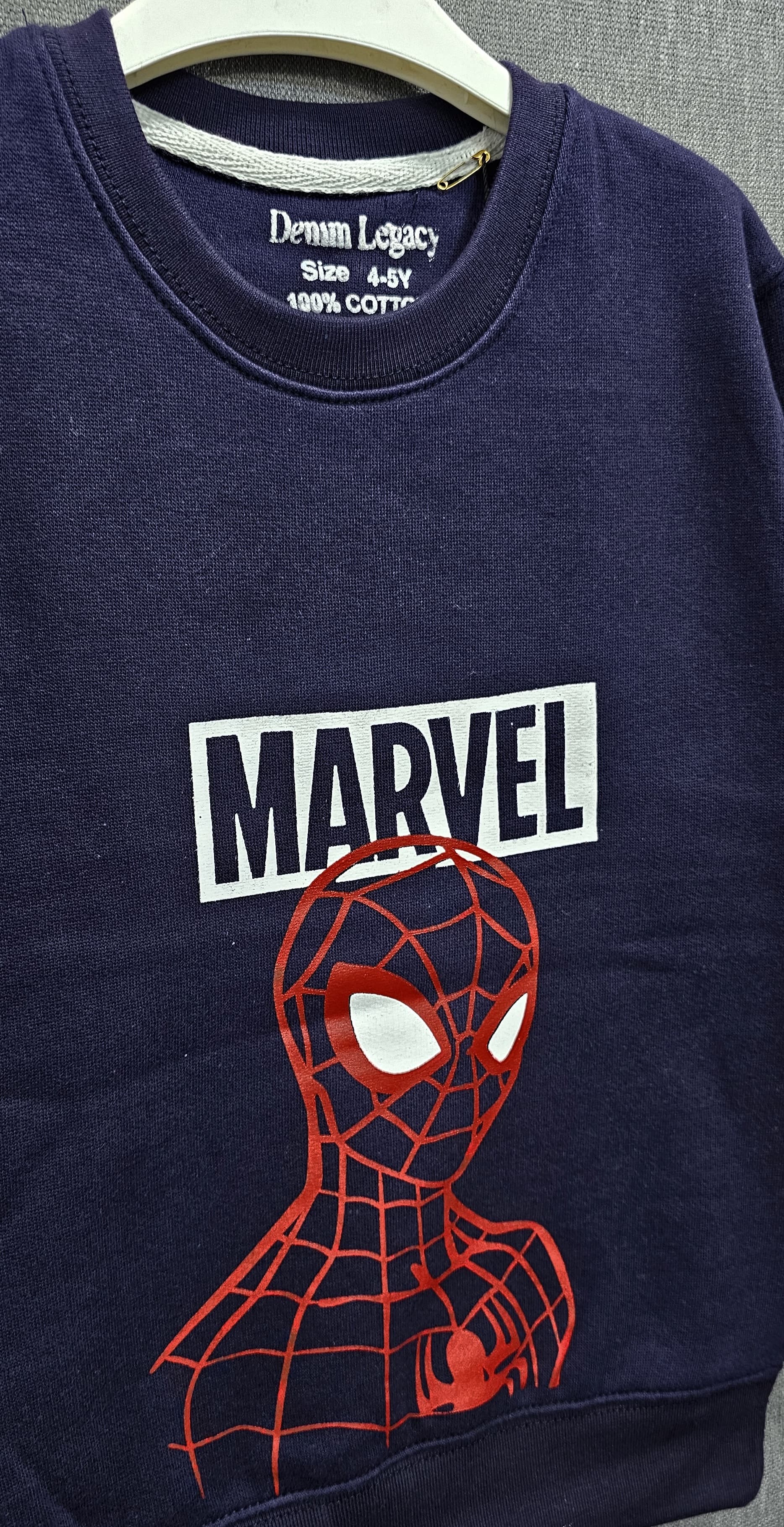 Dark Blue boys sweatshirt Cotton Fleece Fabric