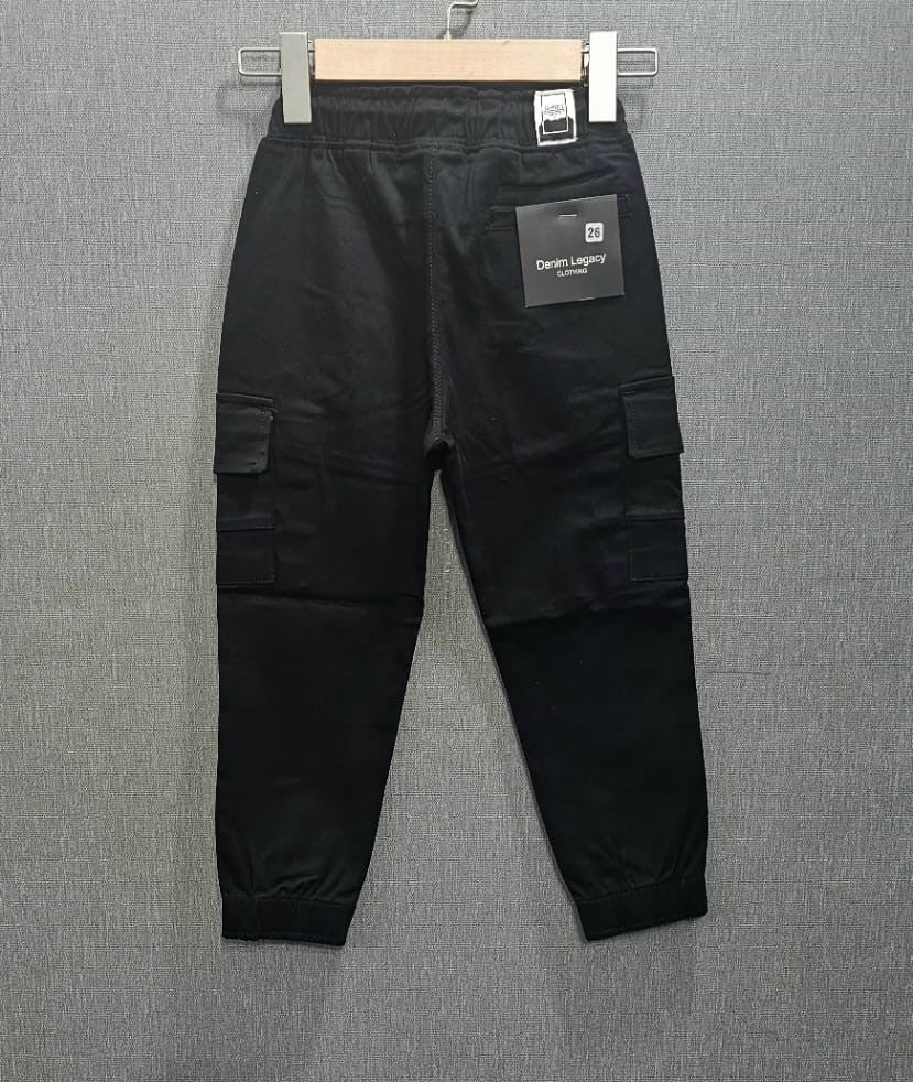 Black Boys six pockets cottan trousers