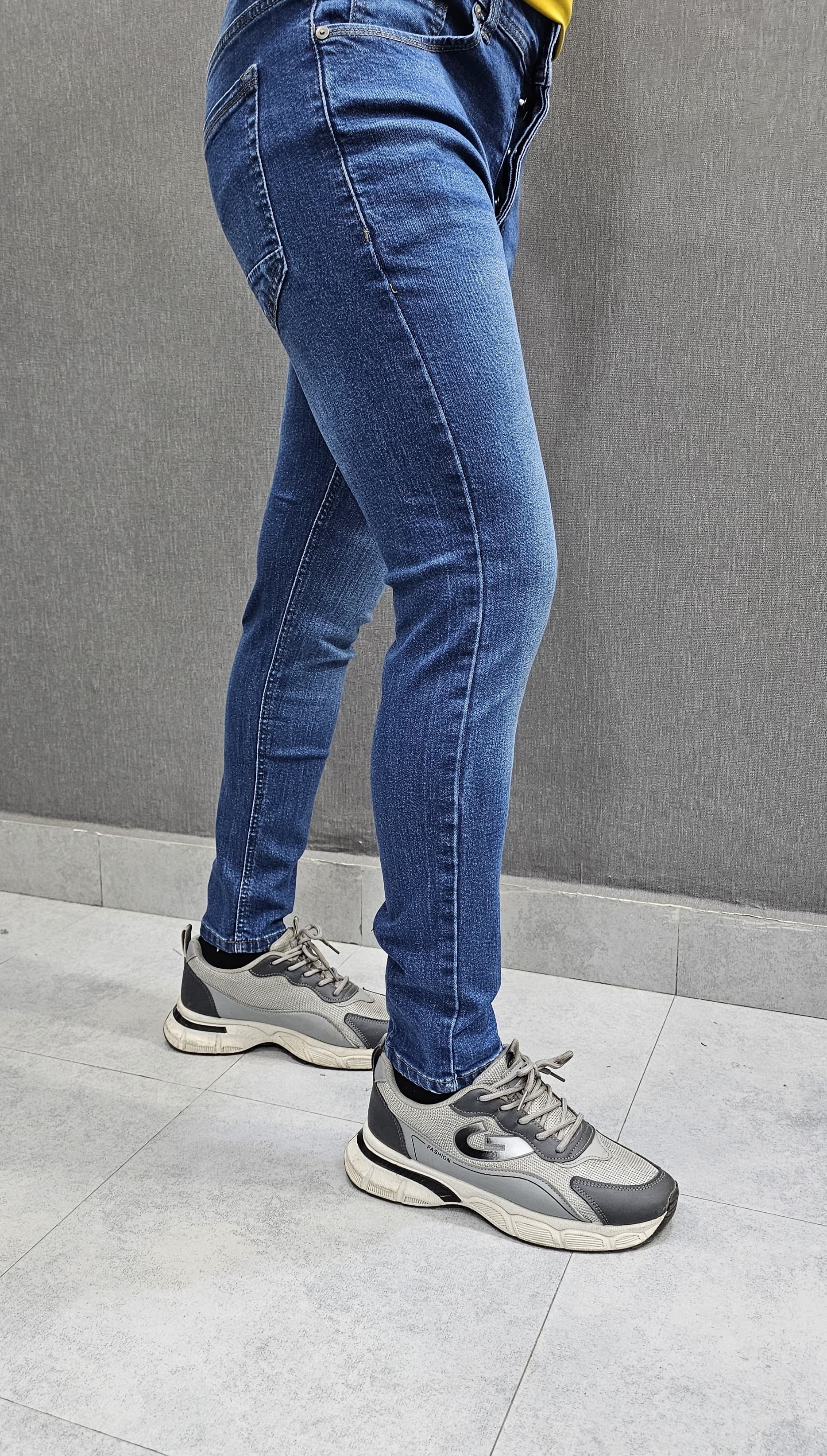 Mid Blue Ankle Fit Jeans Stretch Fabric Soft & comfortable