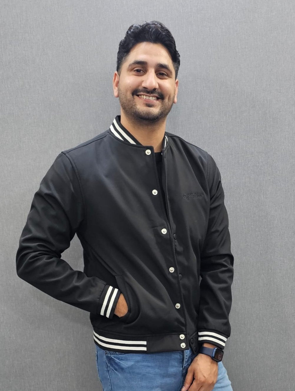 Black OW Mens Winter Jackets Wind breaker imported fabric
