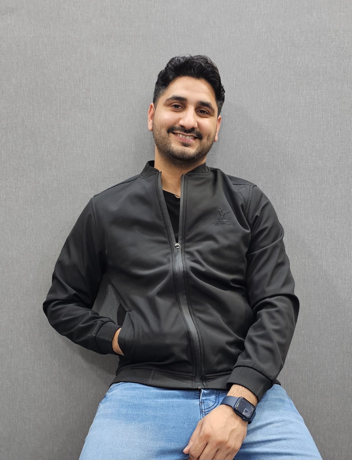 Black Mens Winter Jackets Wind breaker imported fabric