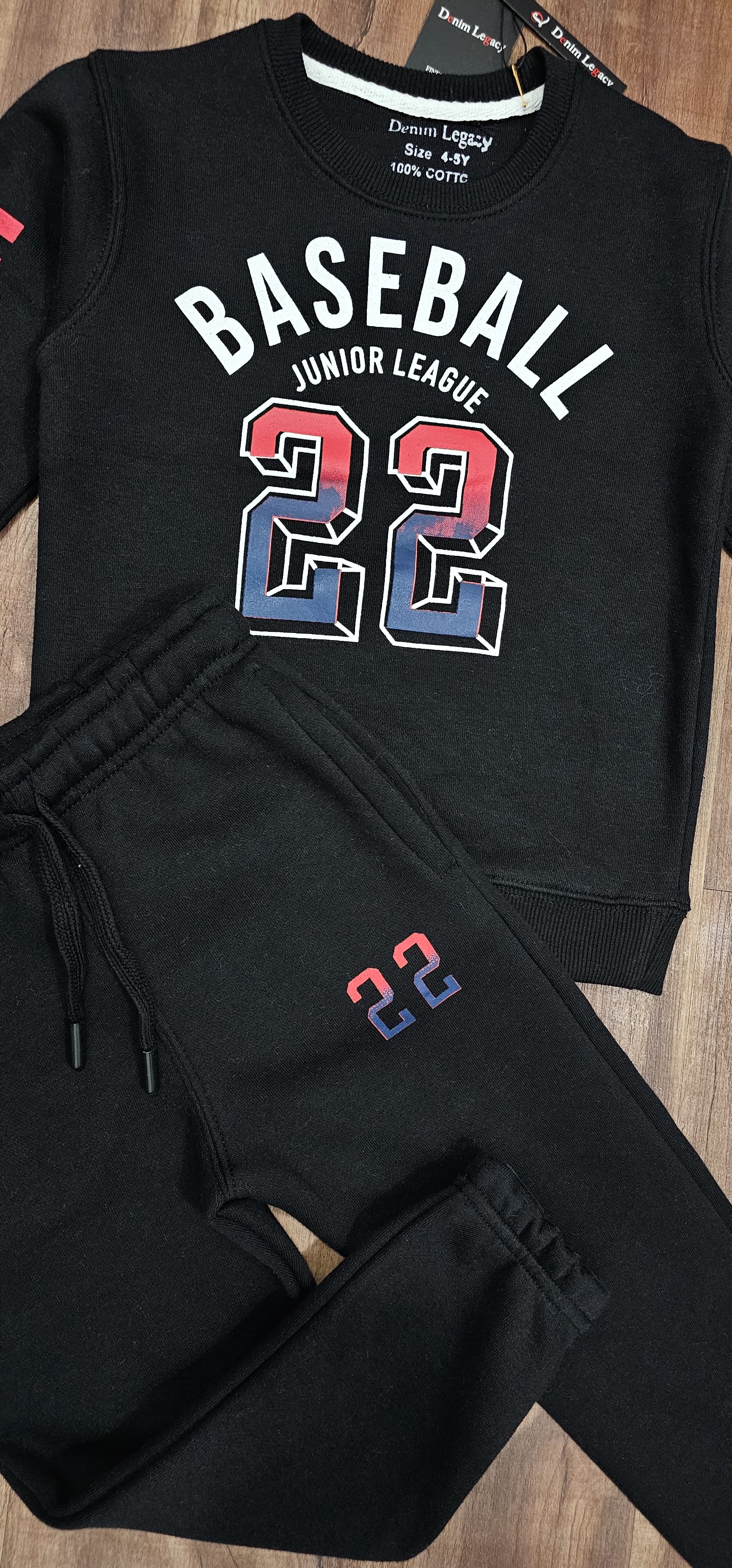 Black Boys Tracksuit Soft cotton Fleece Fabric