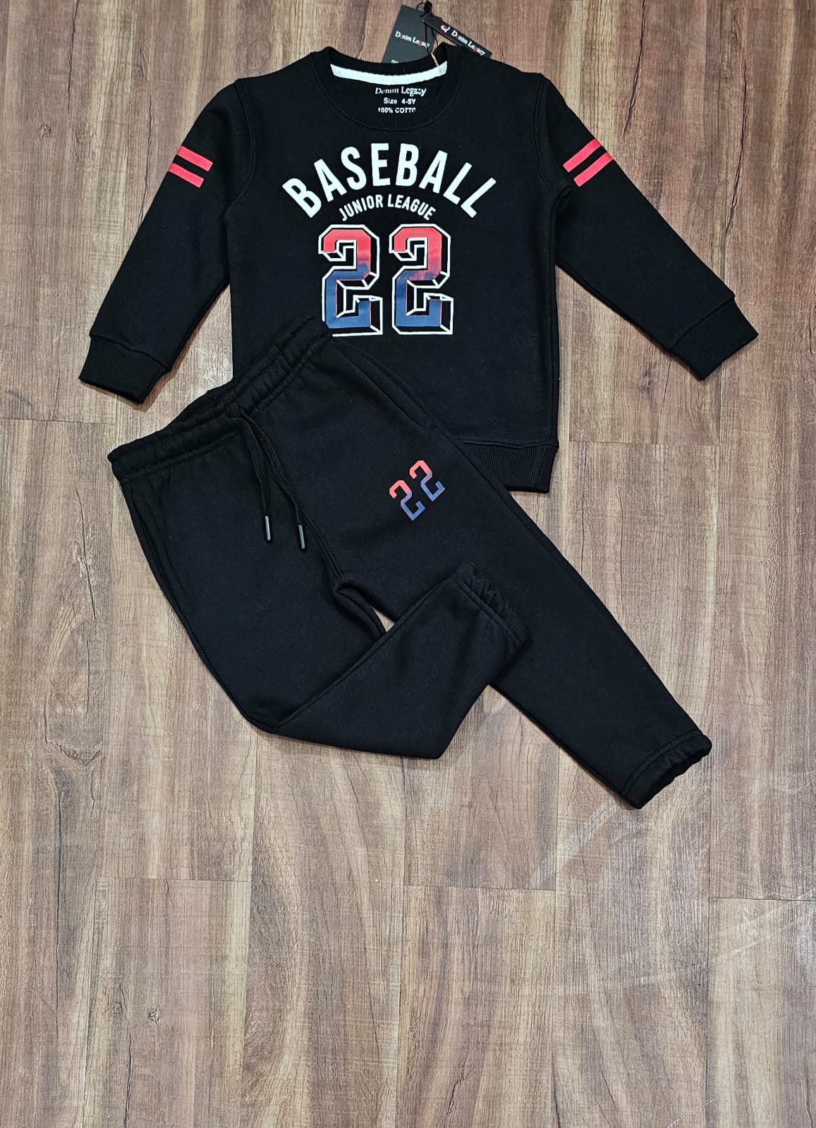 Black Boys Tracksuit Soft cotton Fleece Fabric