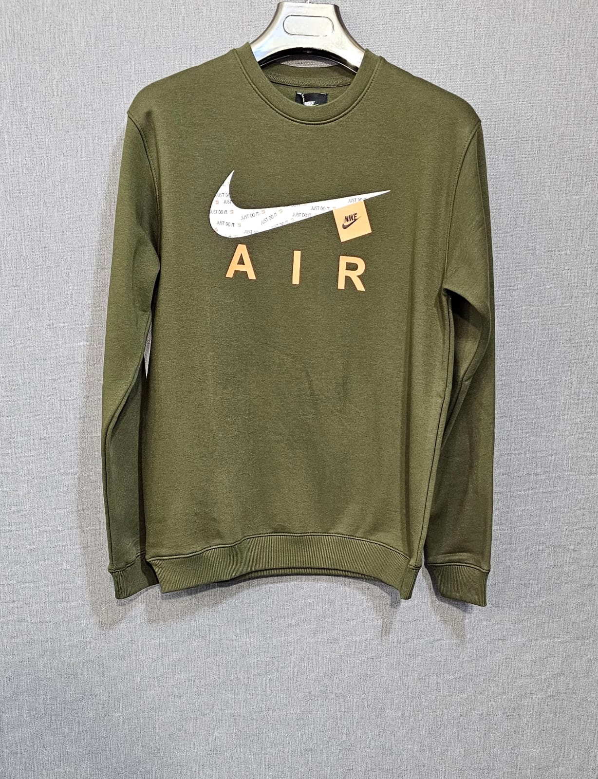 Olive Green Men's Premium Sweatshirts Cotton Fleece Fabric