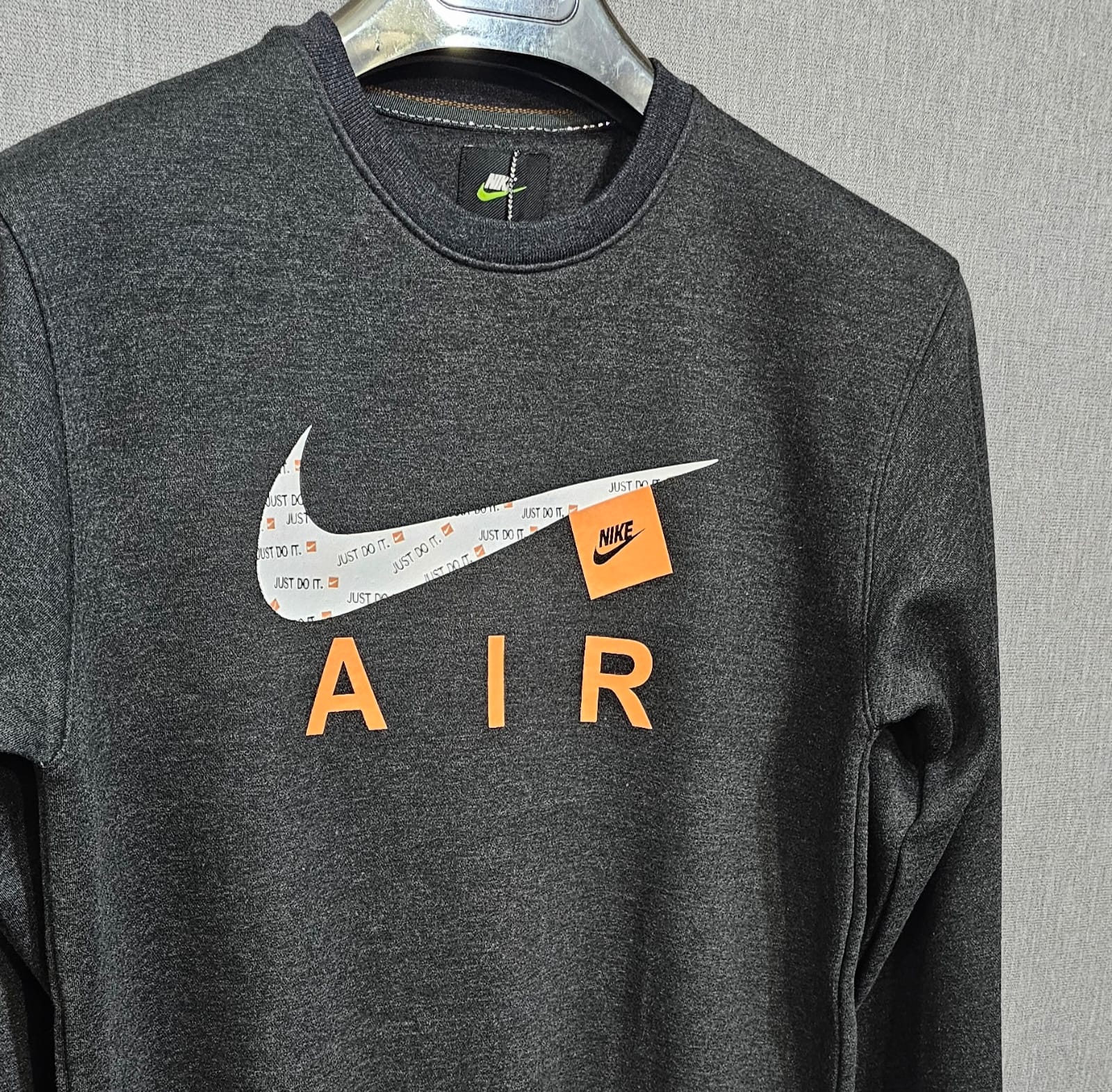 Dark Grey Men's Premium Sweatshirts Cotton Fleece Fabric