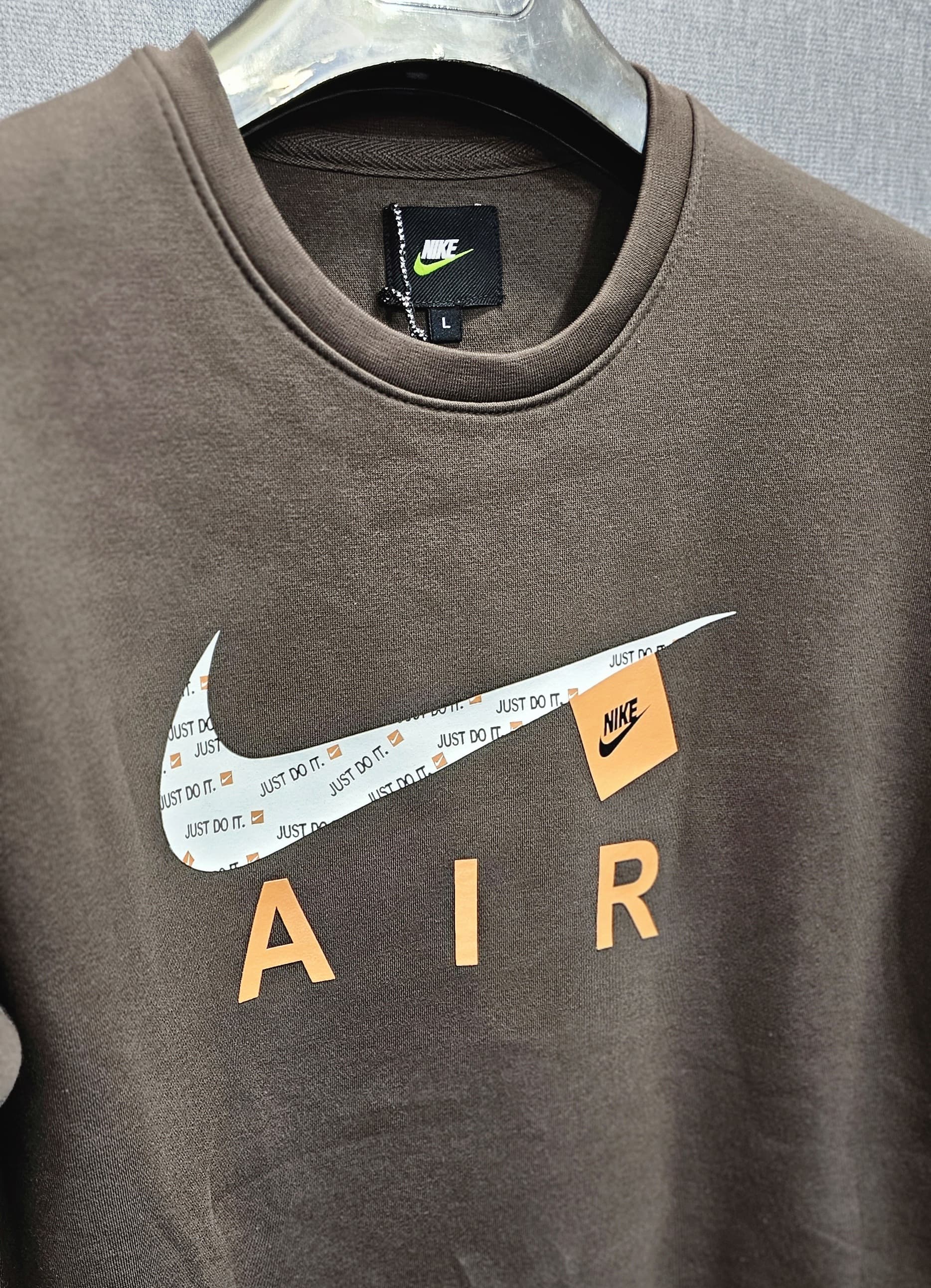 Brown Men's Premium Sweatshirts Cotton Fleece Fabric