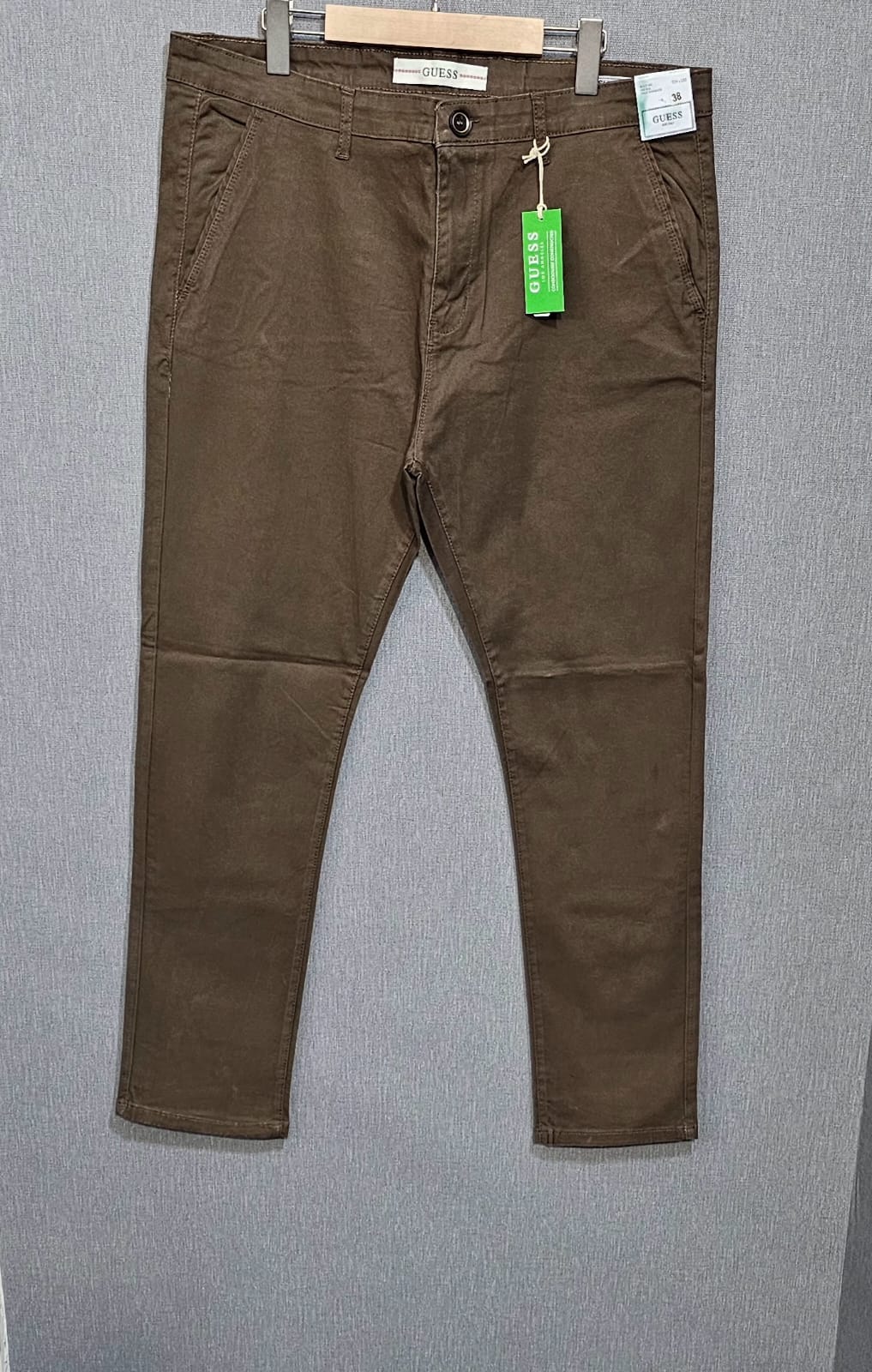 GS- Big Size Stretch Cotton Pants. Brown