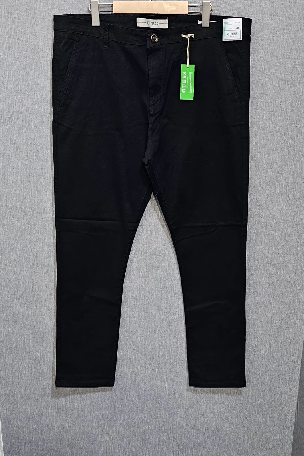 GS- Big Size Stretch Cotton Pants. Black