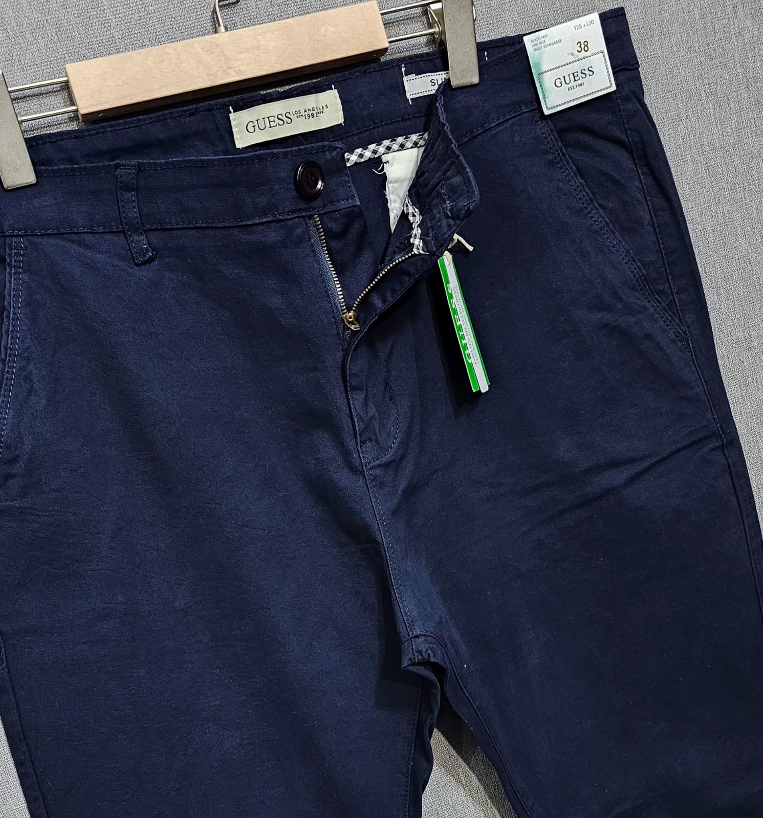 GS- Big Size Stretch Cotton Pants. Navy Blue