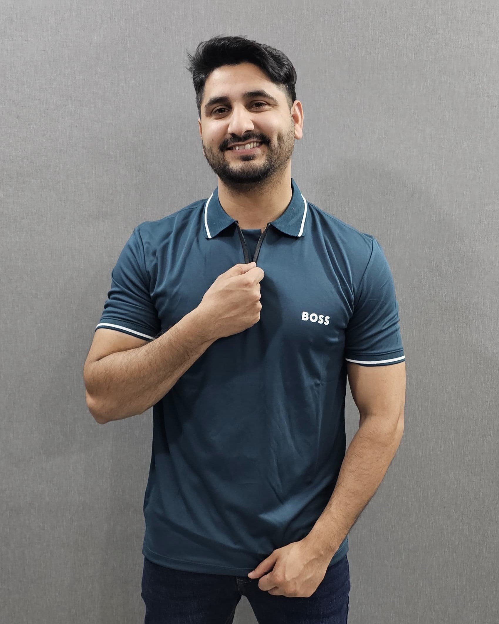 Mens Drifit polo shirts, stretch soft fabric Taurquise