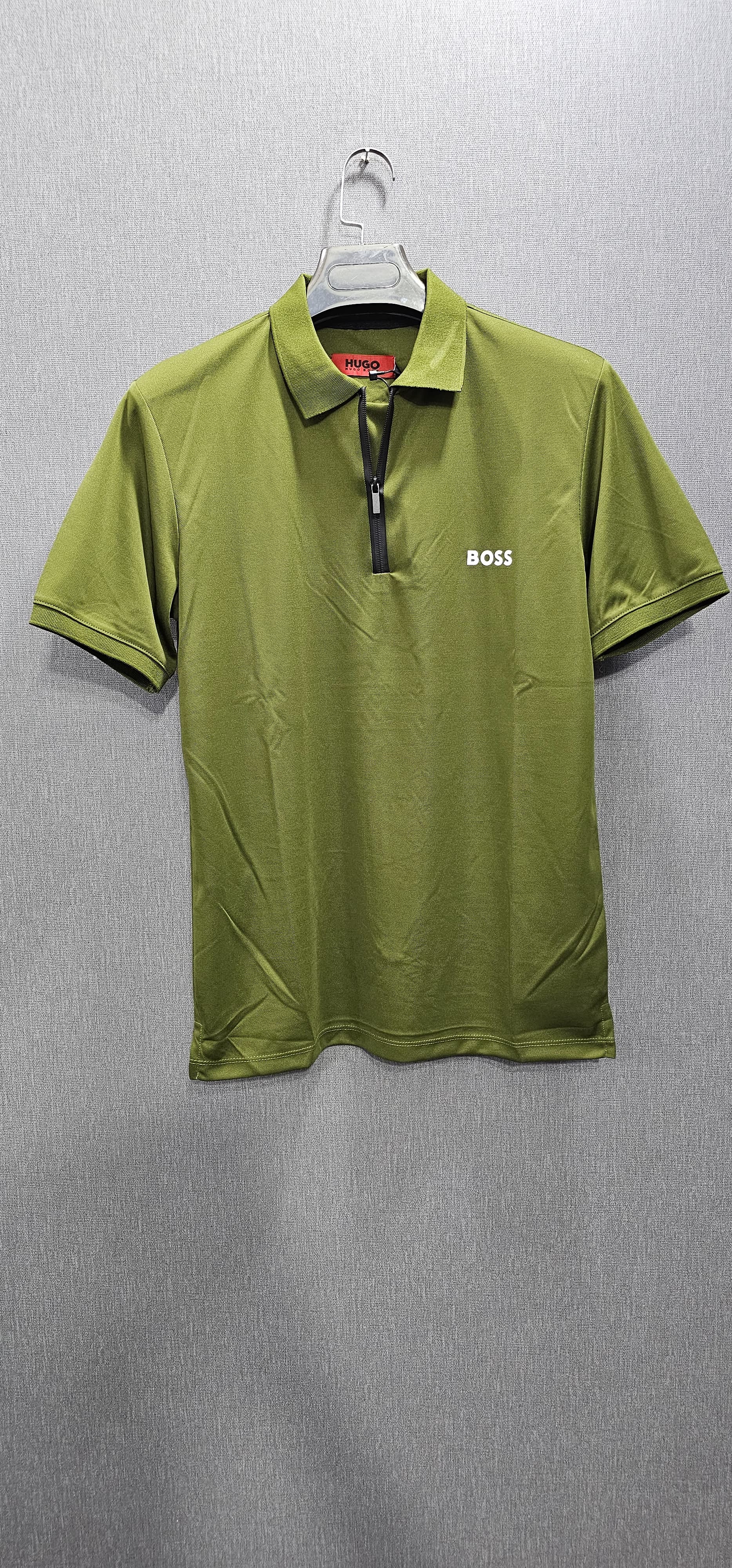Mens Drifit polo shirts, stretch soft fabric Olive green