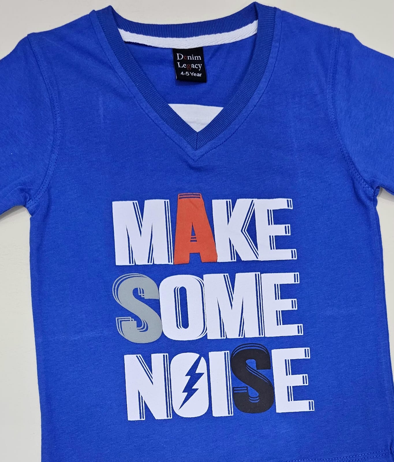 Boys Fashion T-shirts Half sleeves in Cotton Jersey Fabric Blue