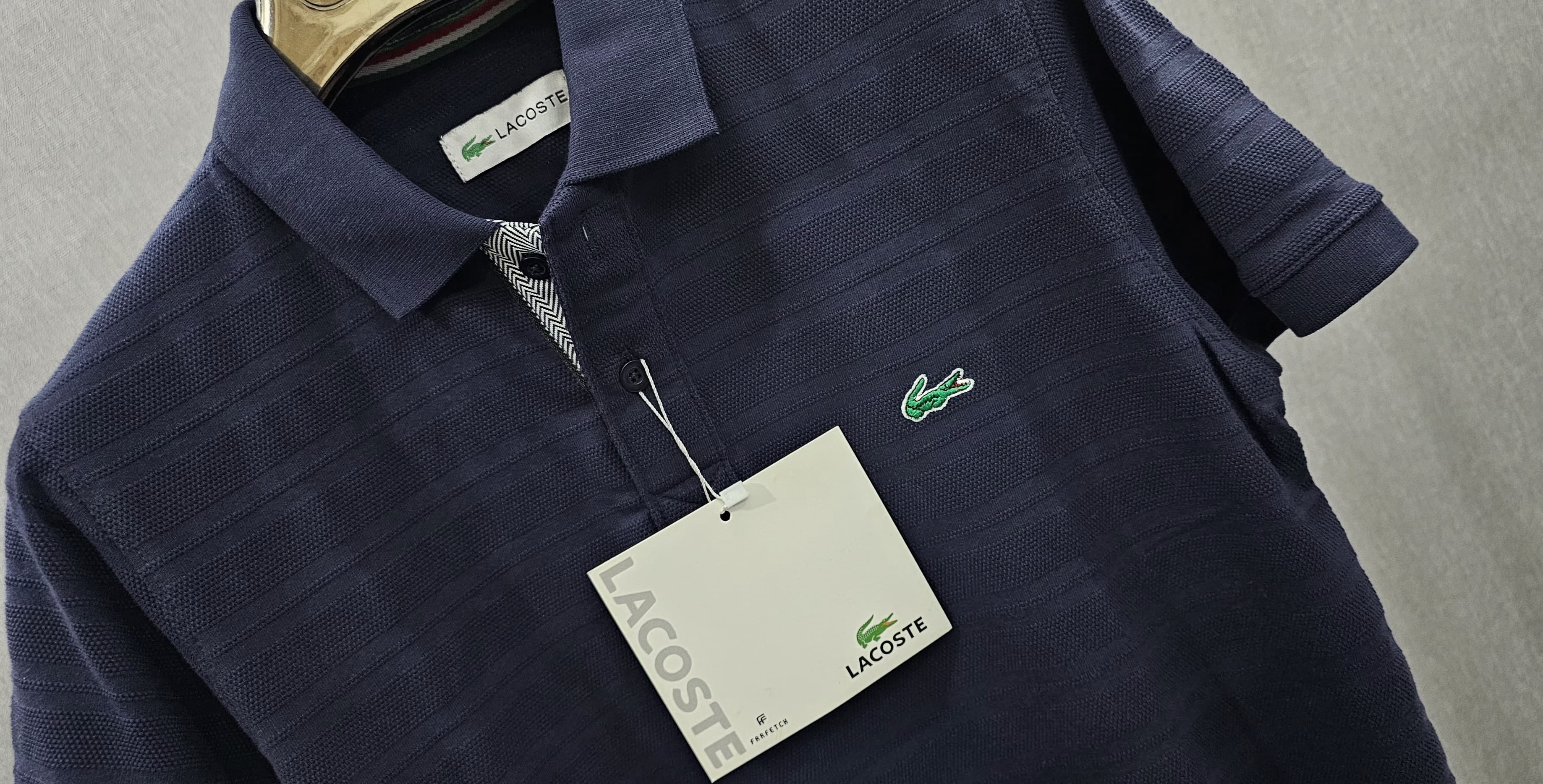 Mens knitted polo shirts in Cotton Jackard self Fabric Navy Blue.