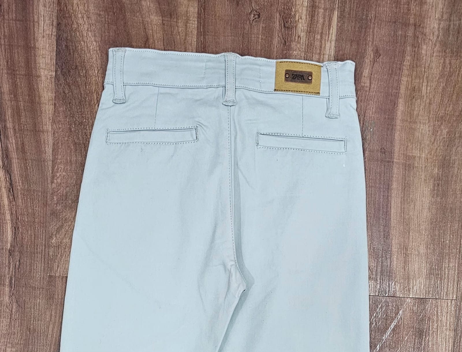 Boys Cotton Stretch pants, soft comfortable fabric in regular fit Light grey