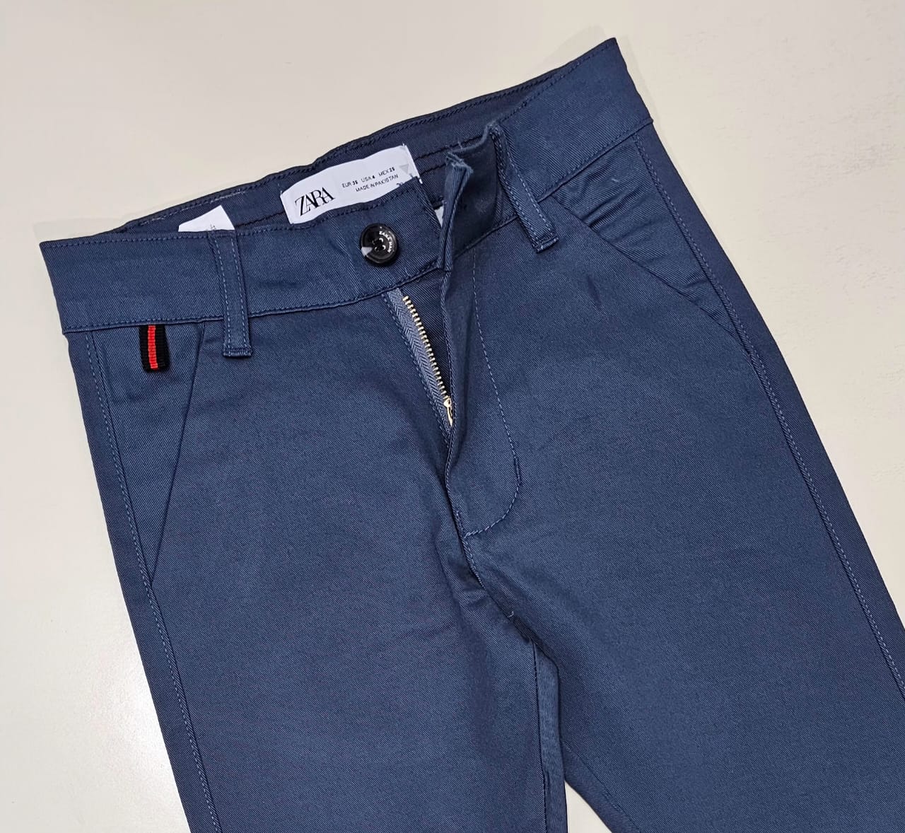 Boys Cotton Stretch pants, soft comfortable fabric in regular fit Blue