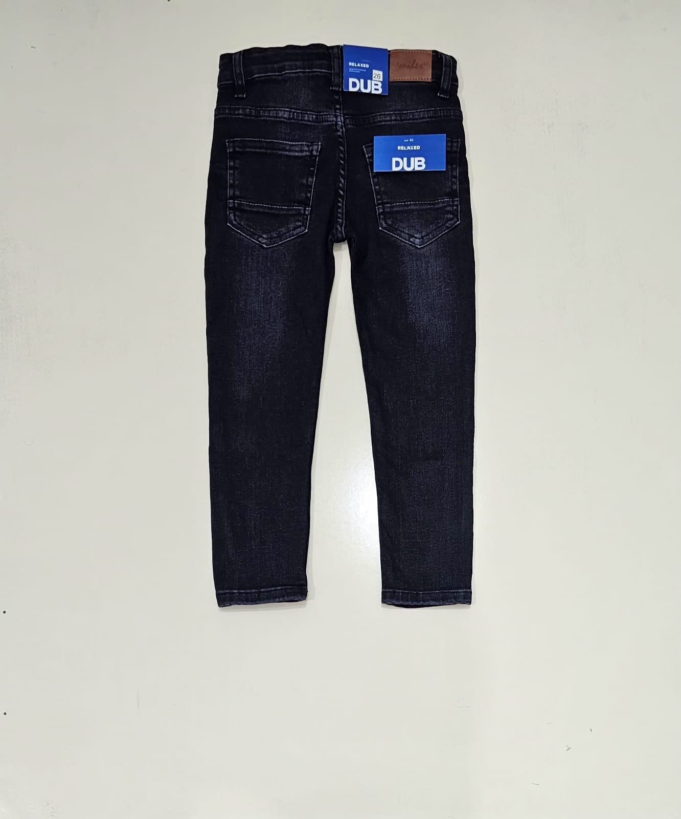 Boys Regular Fit jeans, soft comfortable Stretch denim fabric Black Faided