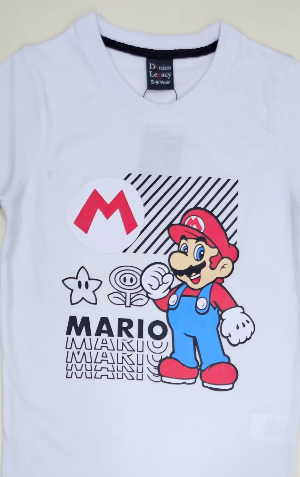 Boys Fashion T-shirts cotton jersey fabric perfect for summer White Mario