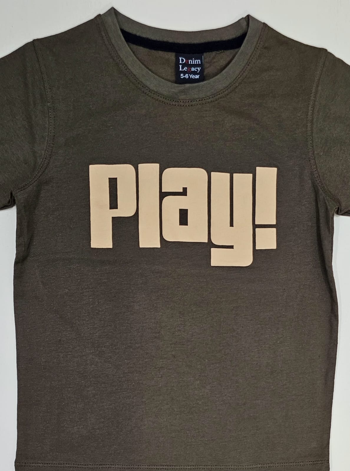 Boys Fashion T-shirts cotton jersey Mehndi Green