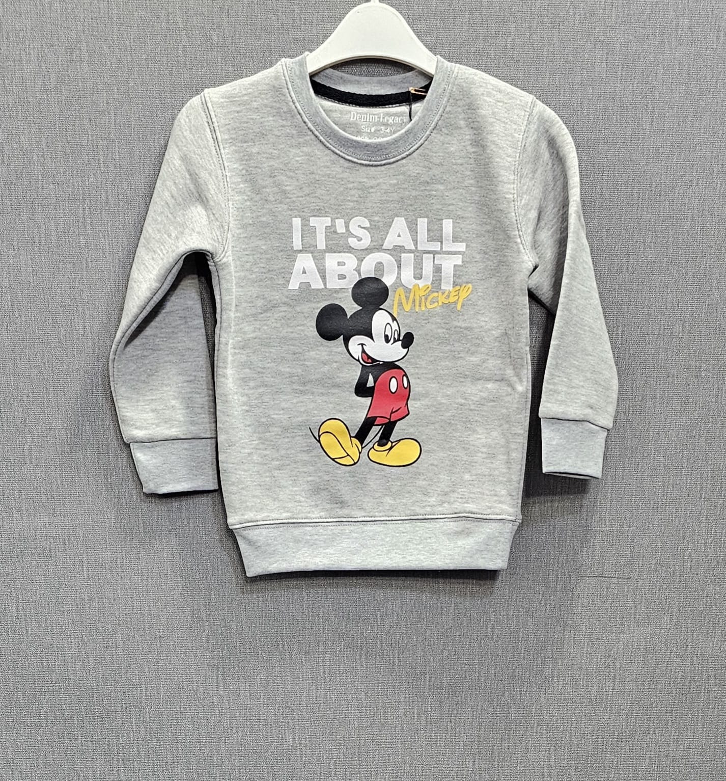Grey boys sweatshirt Cotton Fleece Fabric