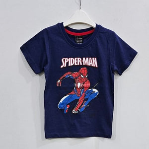 Blue Spiderman Boys Shirt - Club De Apparel