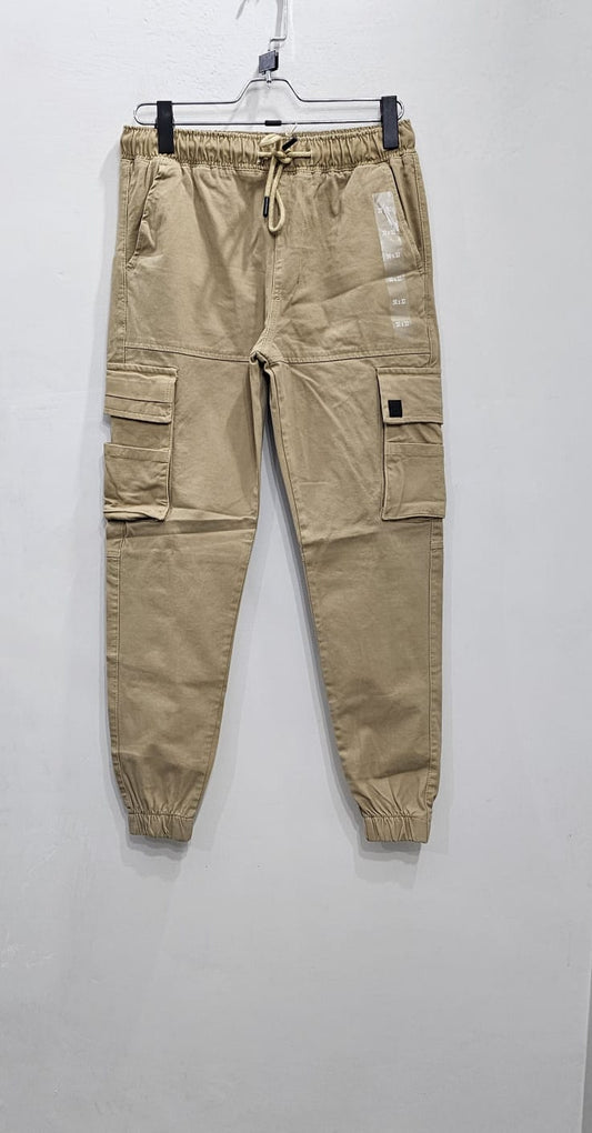 Mens Six pocket cotton stretch trousers