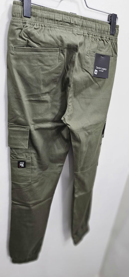 Mens Six pocket cotton stretch trousers