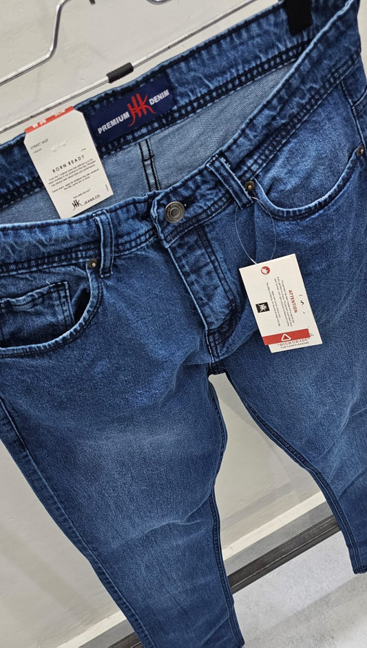 HK Big Size Men Mid blue Jeans