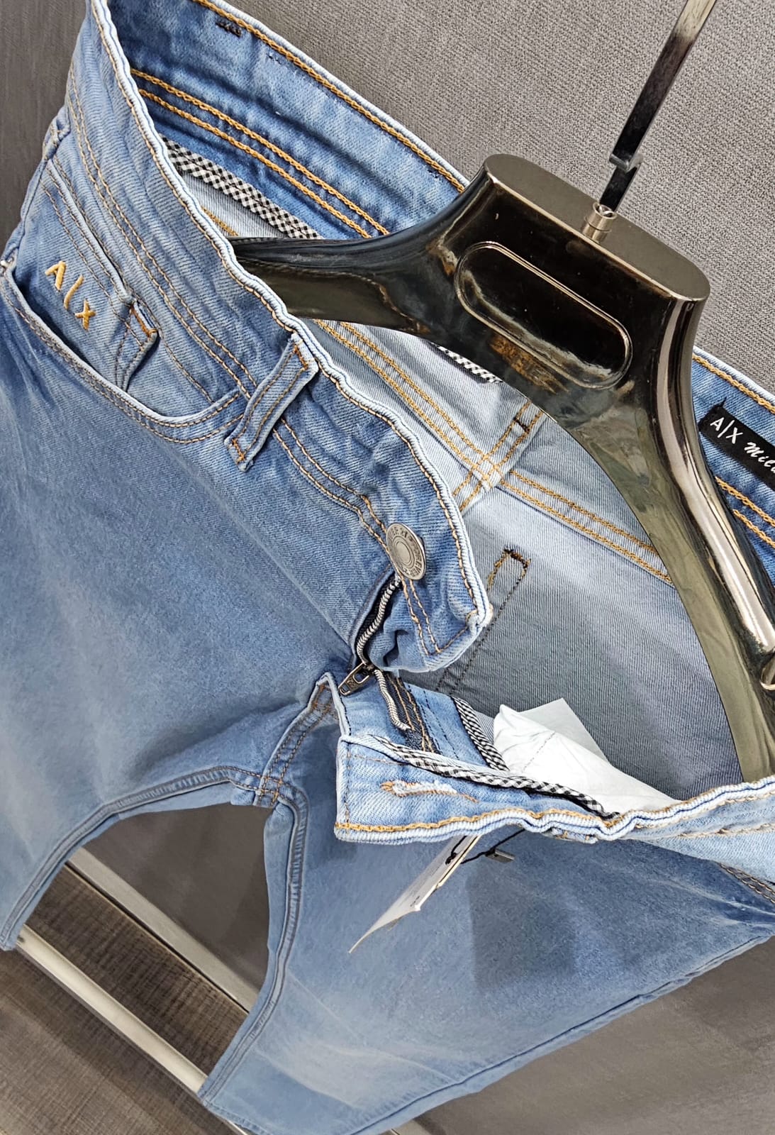 Sky Blue Regular Fit Jeans, stretch comfortable fabric.