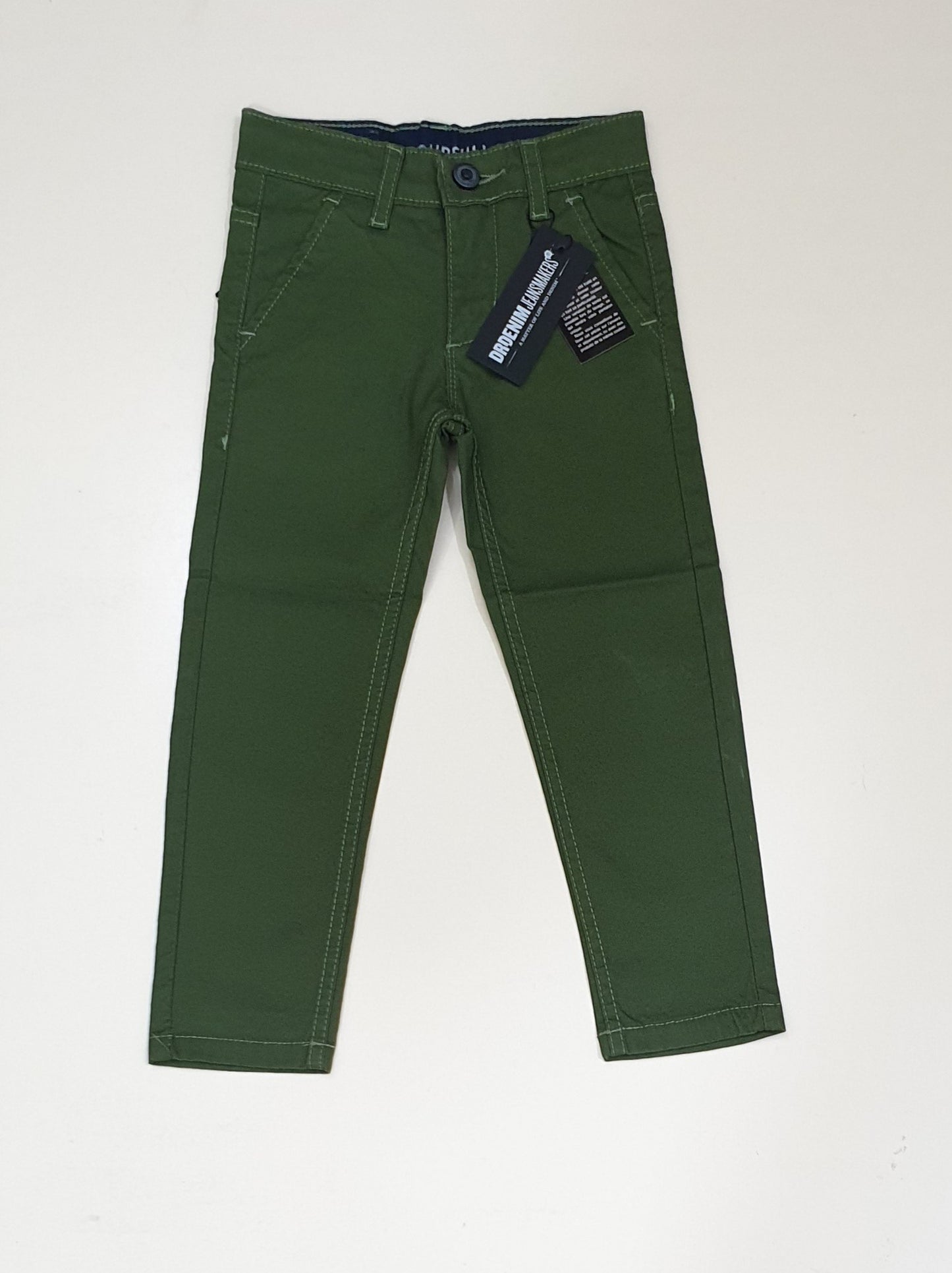 Green Cotton Jeans for Boys