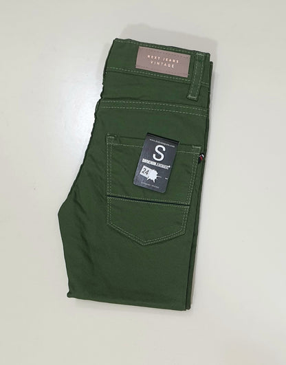 Green Cotton Jeans for Boys