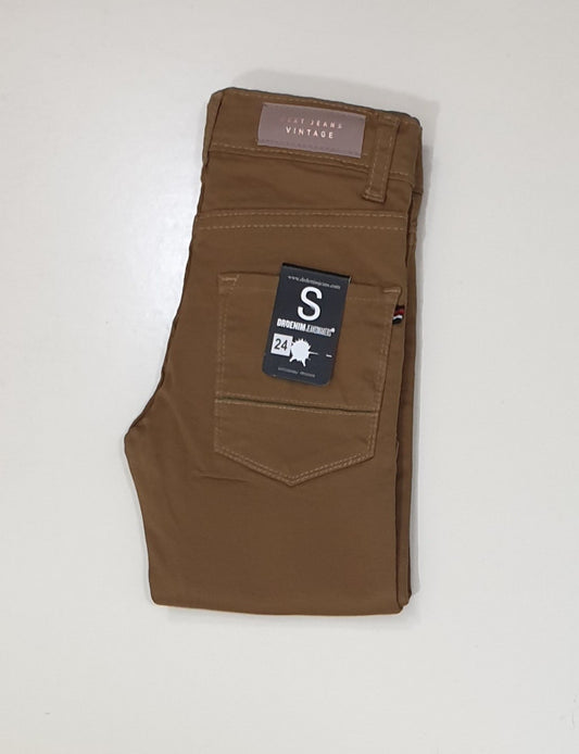 Camel Brown Cotton Jeans for Boys