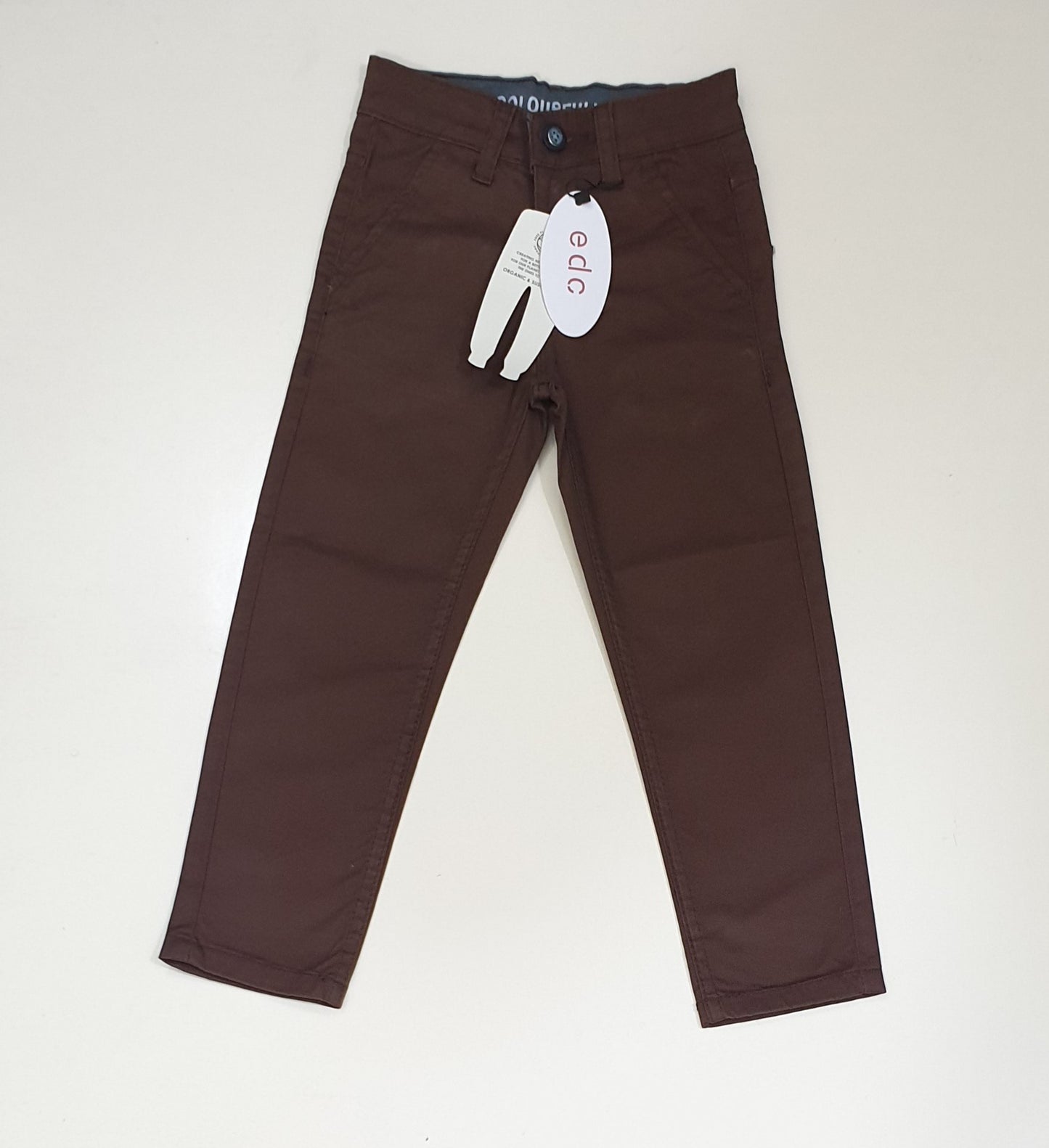 Chocolate Brown Cotton Jeans for Boys